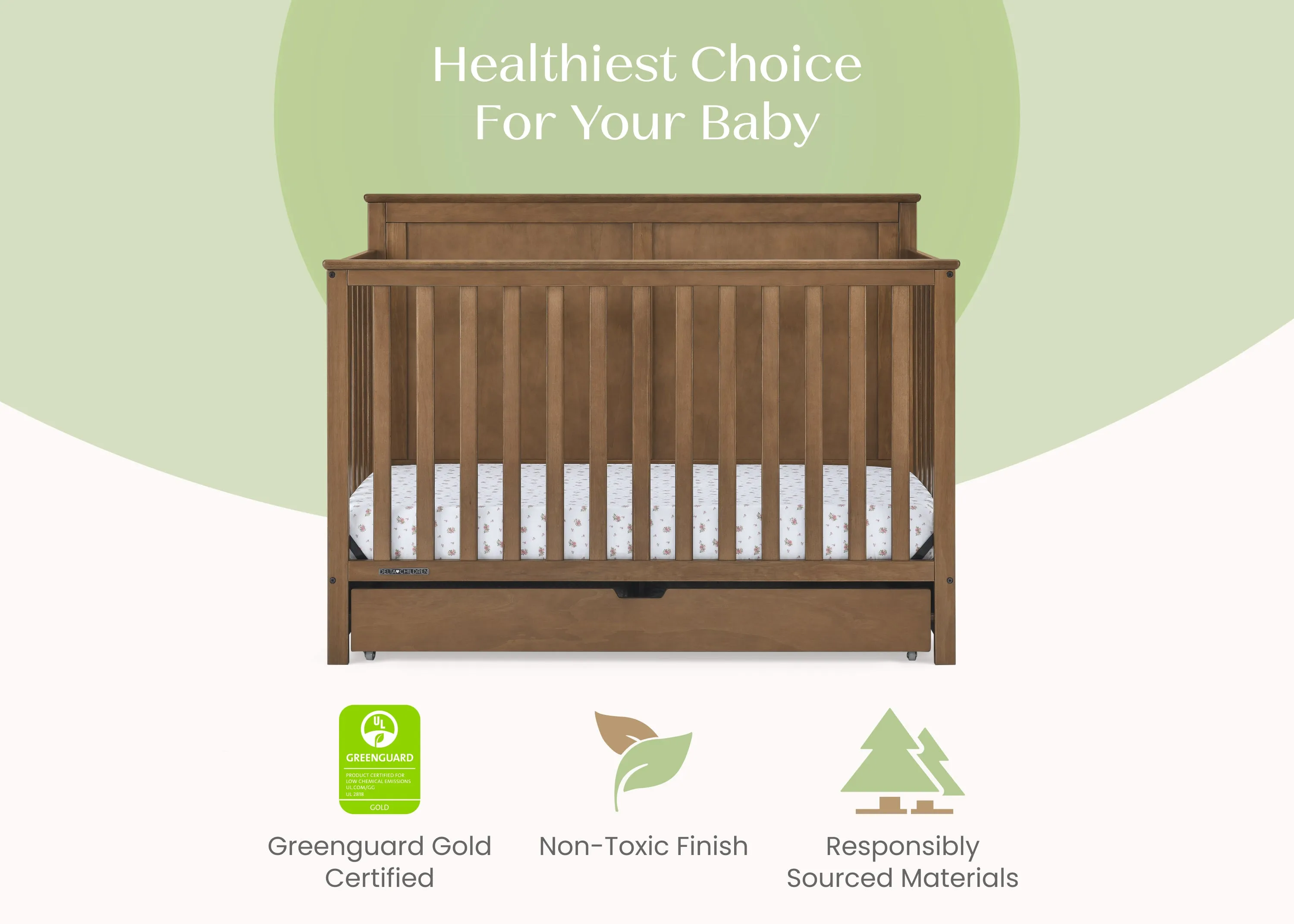 Logan 6-in-1 Convertible Crib with Underdrawer