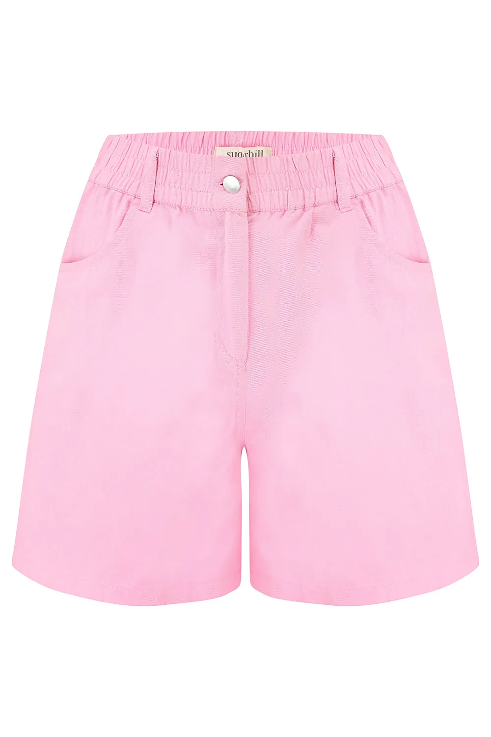 Lorrie Shorts - Pink. Smiley Flower Pocket