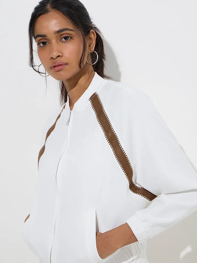 LOV White Panel-Detailed Jacket
