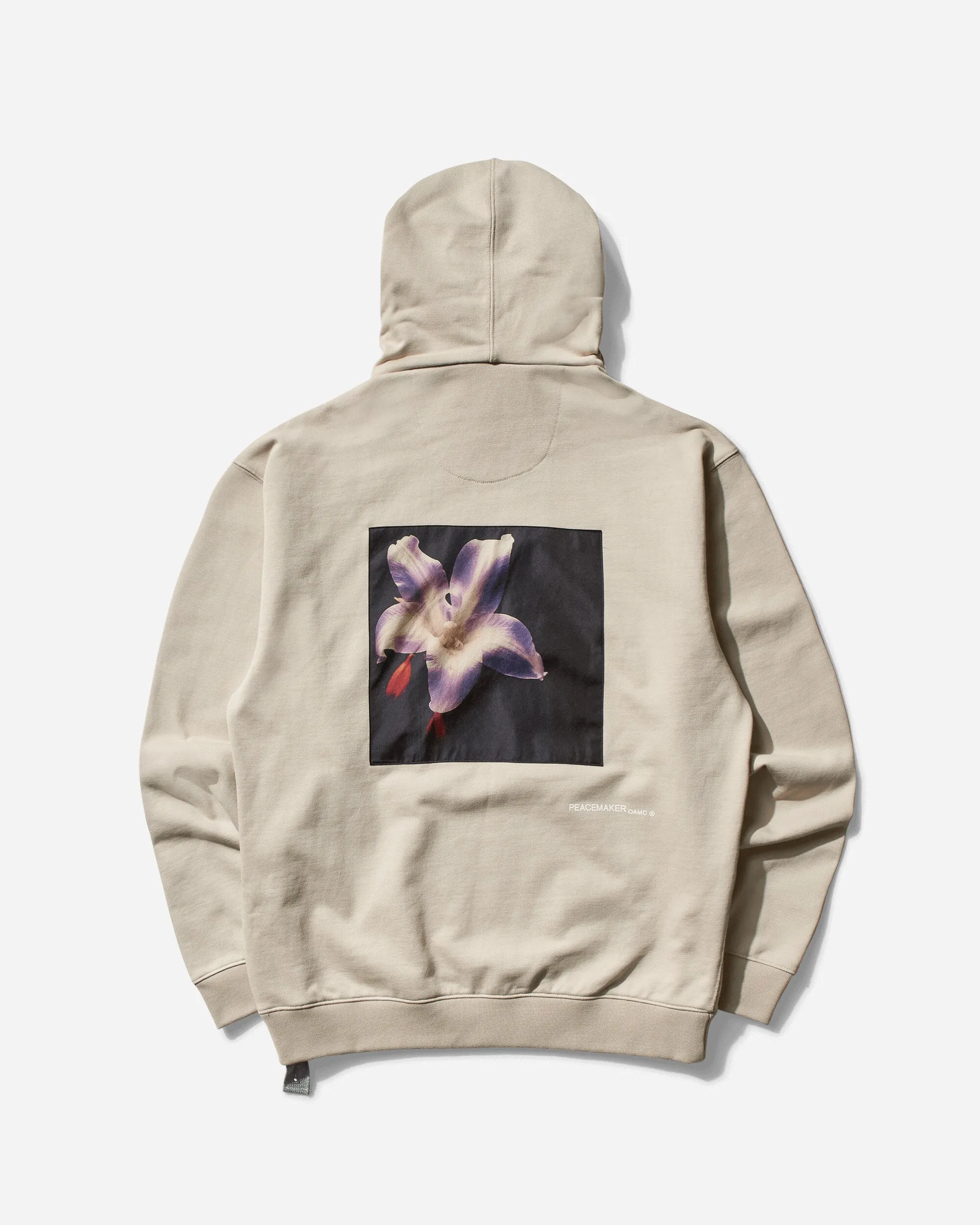 Men's Flower Loose Fit Hoodie Sand