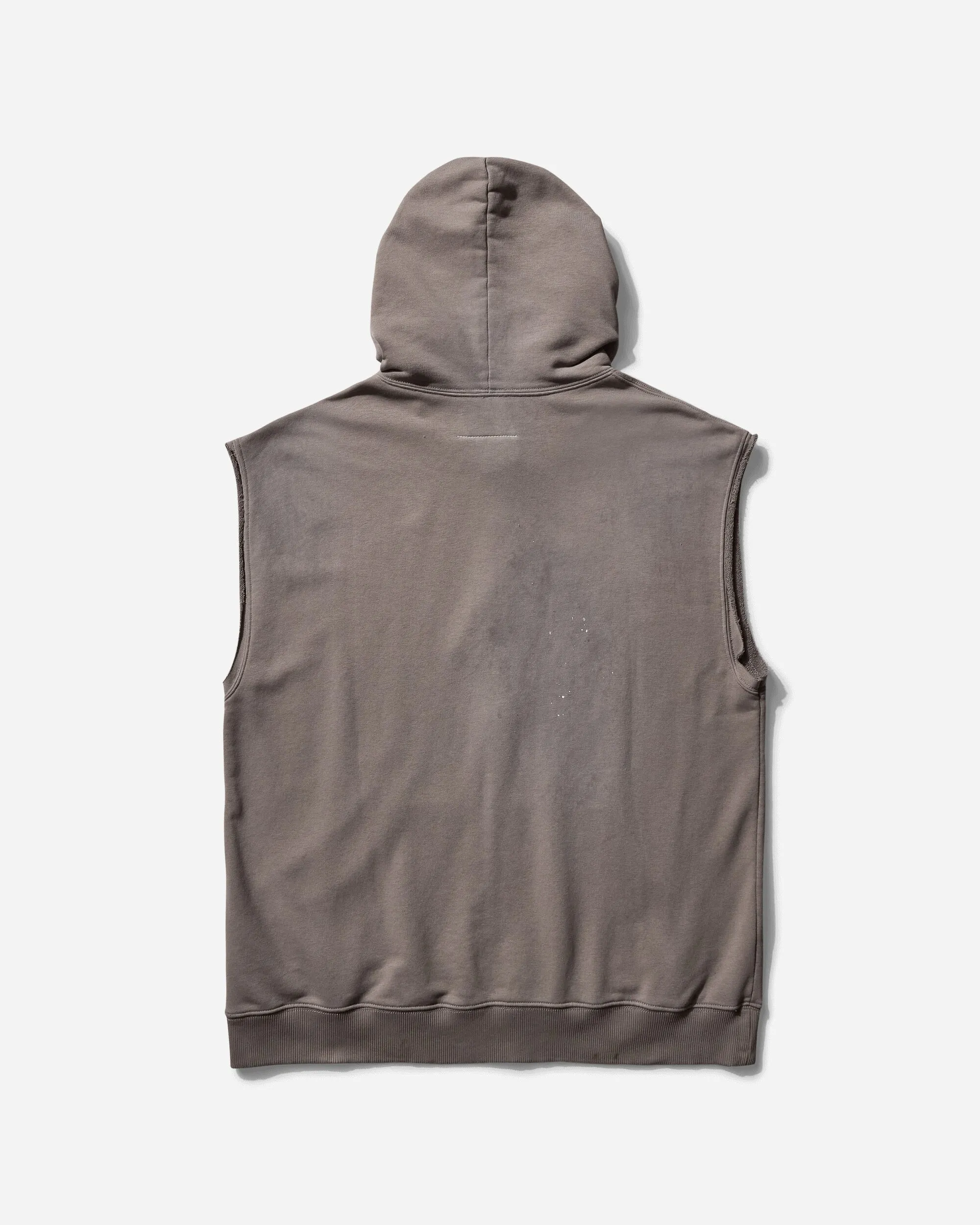 Men's Sleeveless Zipped Hoodie Taupe