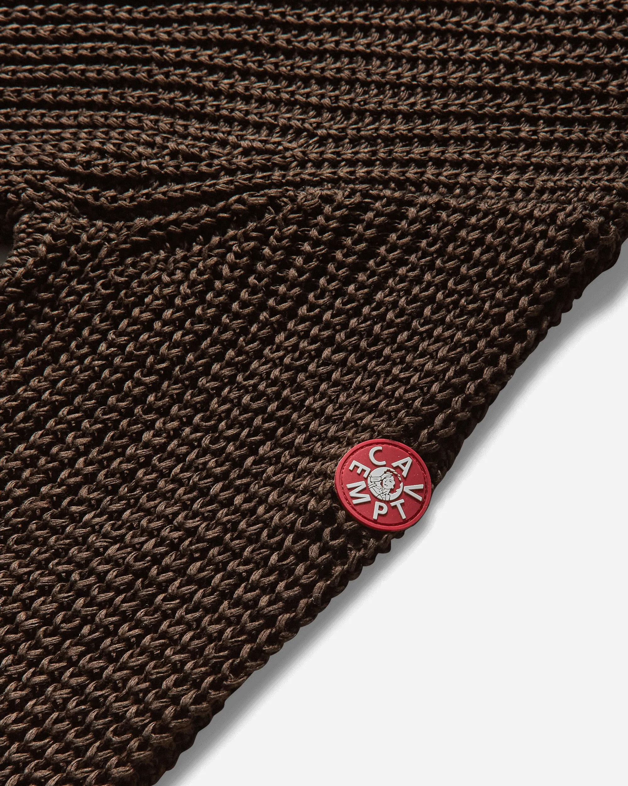 Men's Twill Back Side Knit Sweater Brown