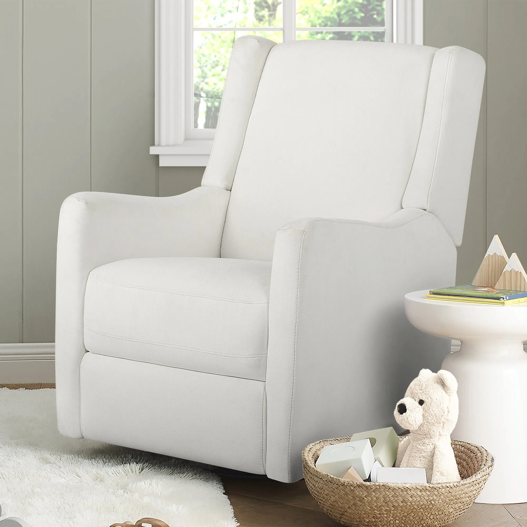 Mercer Electronic Power Recliner and Swivel Glider with USB-A and Type-C Ports in Stain-Resistant Performance Fabric