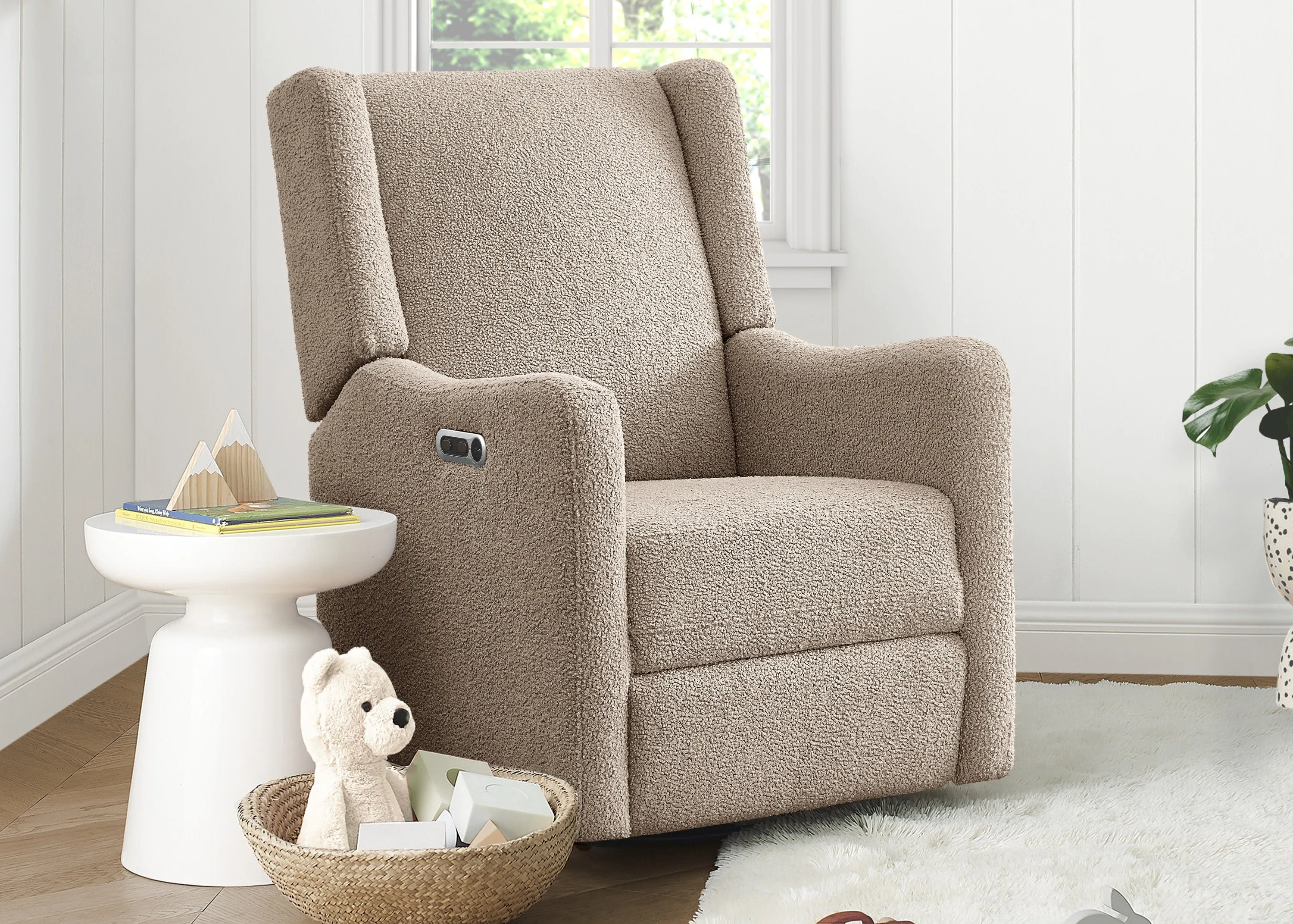 Mercer Electronic Power Recliner and Swivel Glider with USB-A and Type-C Ports in Stain-Resistant Performance Fabric