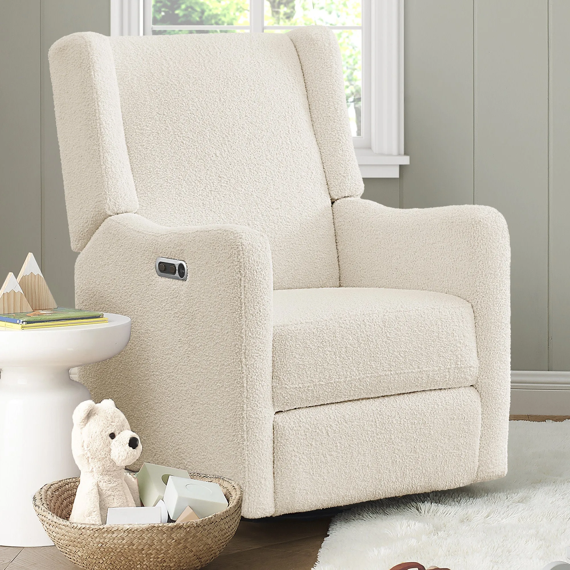 Mercer Electronic Power Recliner and Swivel Glider with USB-A and Type-C Ports in Stain-Resistant Performance Fabric