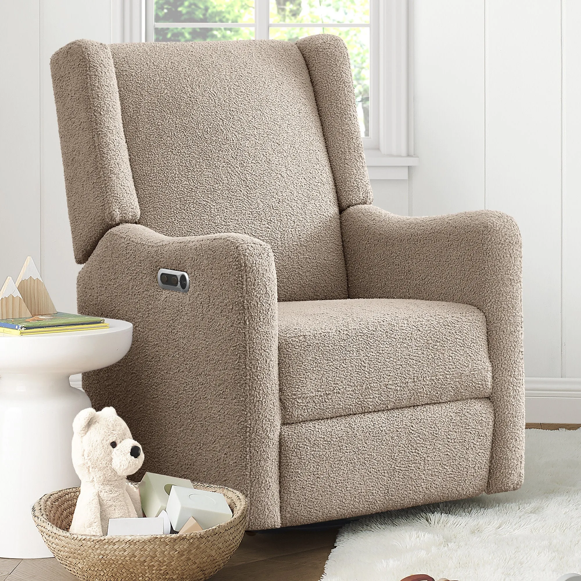 Mercer Electronic Power Recliner and Swivel Glider with USB-A and Type-C Ports in Stain-Resistant Performance Fabric