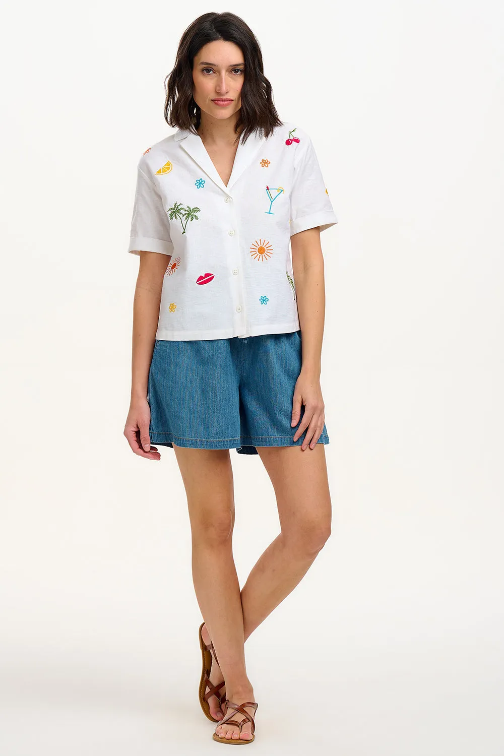 Michelle Shirt - Off-White. Fruit Cocktail
