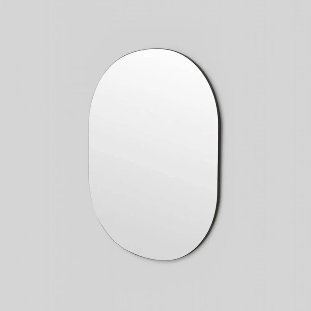 Miller Large Black Oval Mirror 90cm x 110cm
