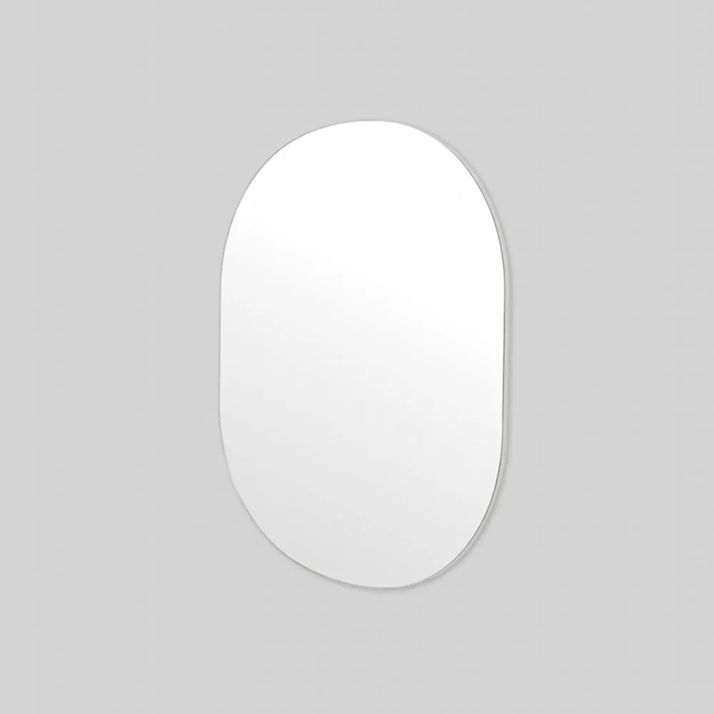 Miller Large Bright Whit Oval Mirror 90cm x 110cm