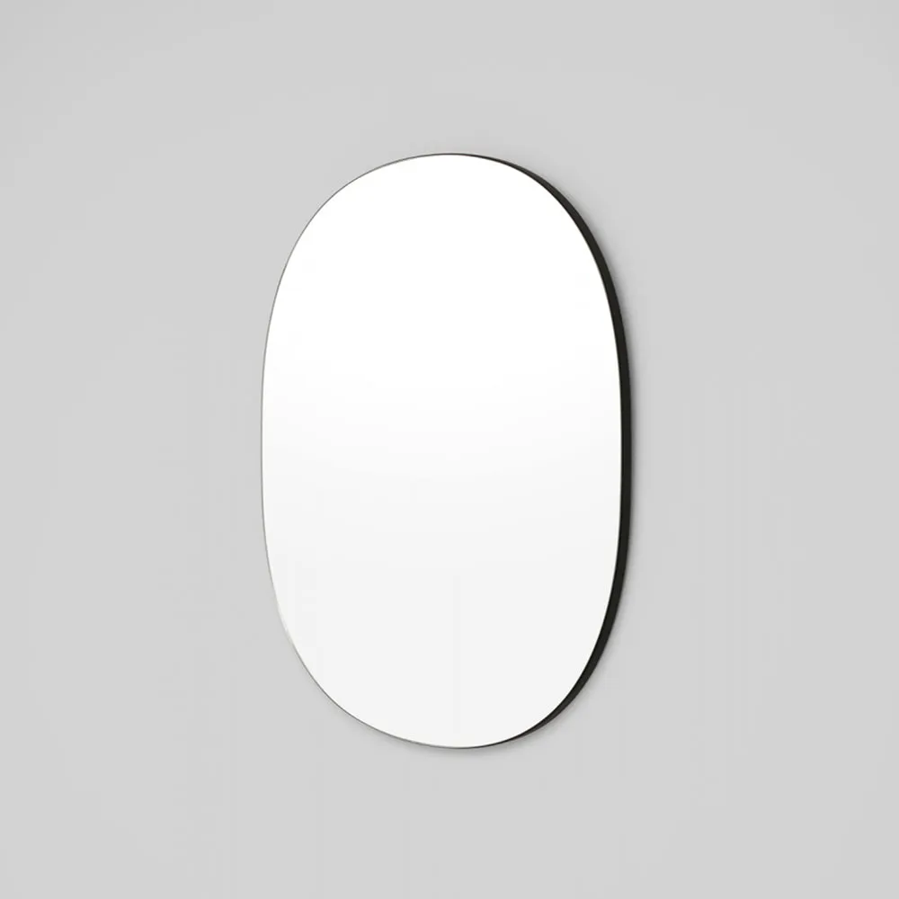 Miller Small Black Oval Mirror 60cm x 75cm