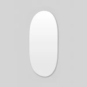 Miller Tall Bright White Oval Mirror 80cm x 150cm