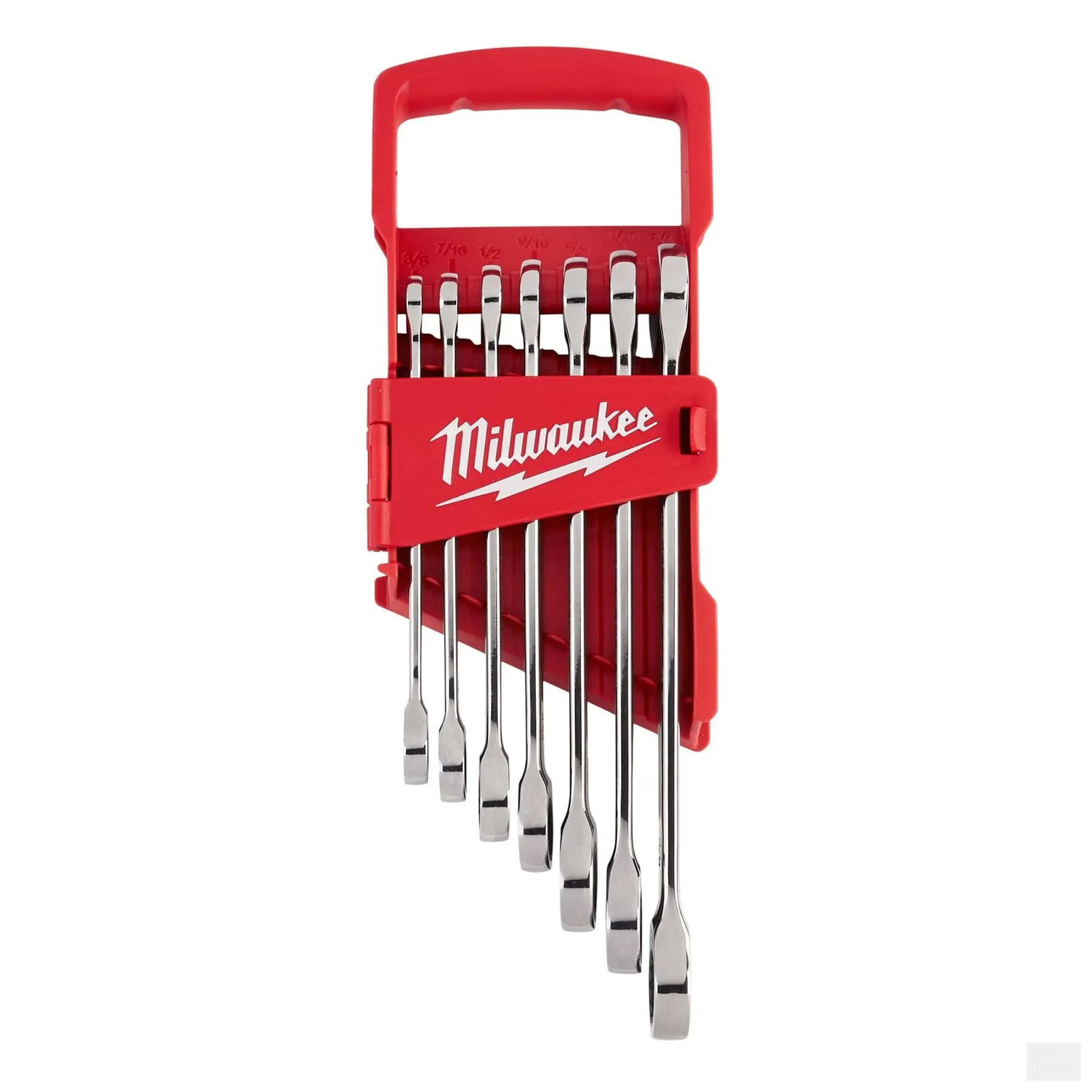 Milwaukee SAE Combination Ratcheting Wrench Mechanics Tool Set (7-Piece) {48-22-9406}