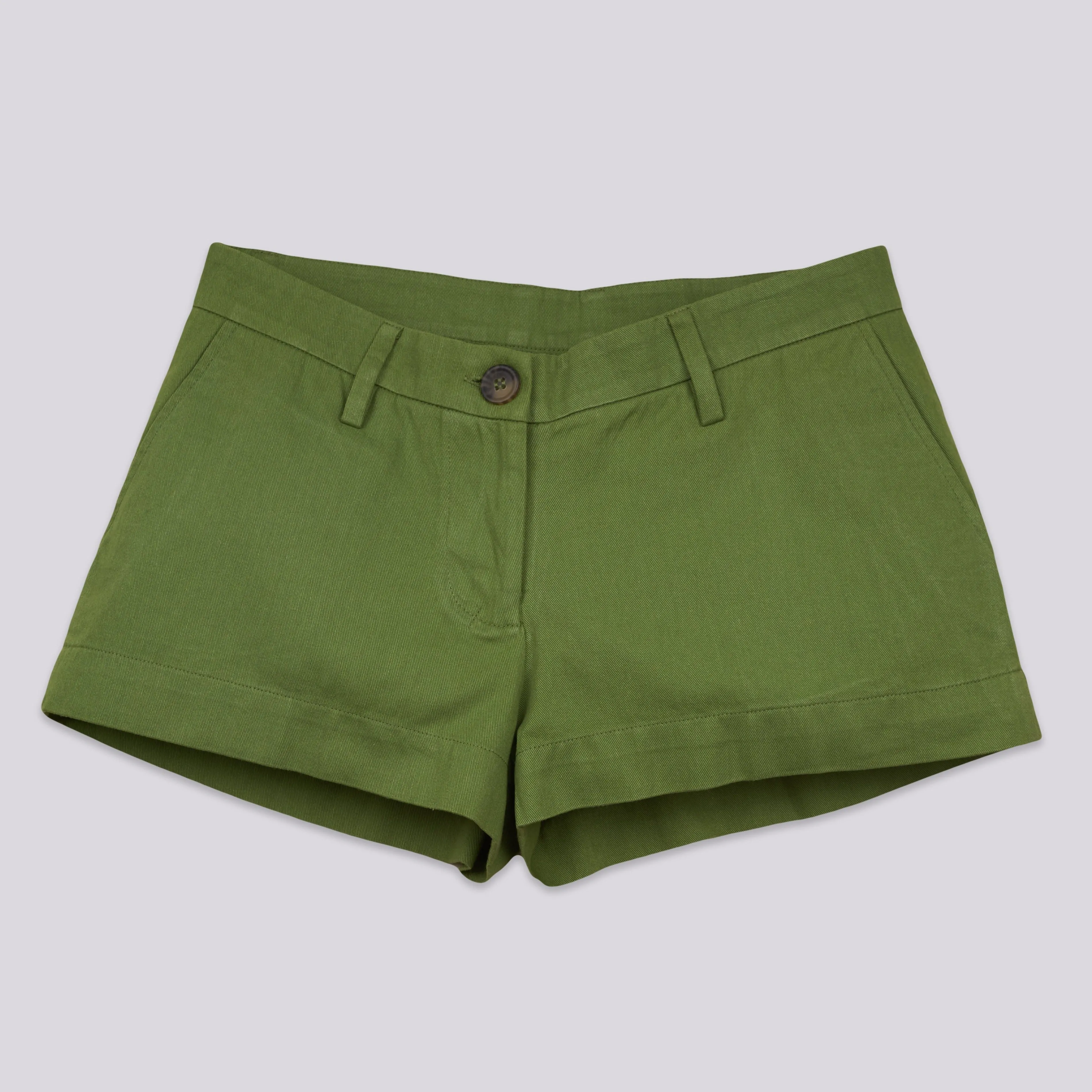 MINI BERMUDA - Cotton Twill | Moss Green