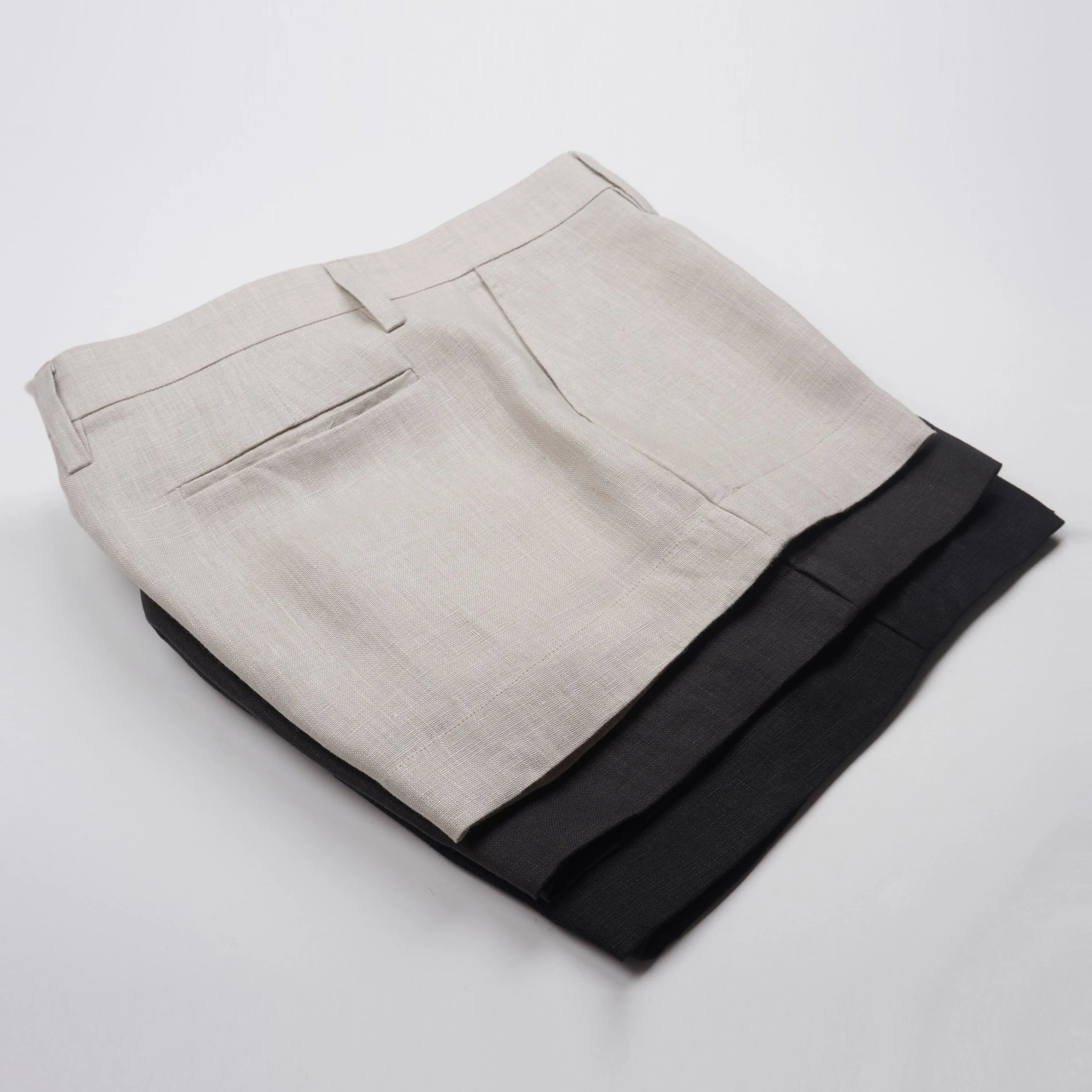 MINI BERMUDA - Linen | Black