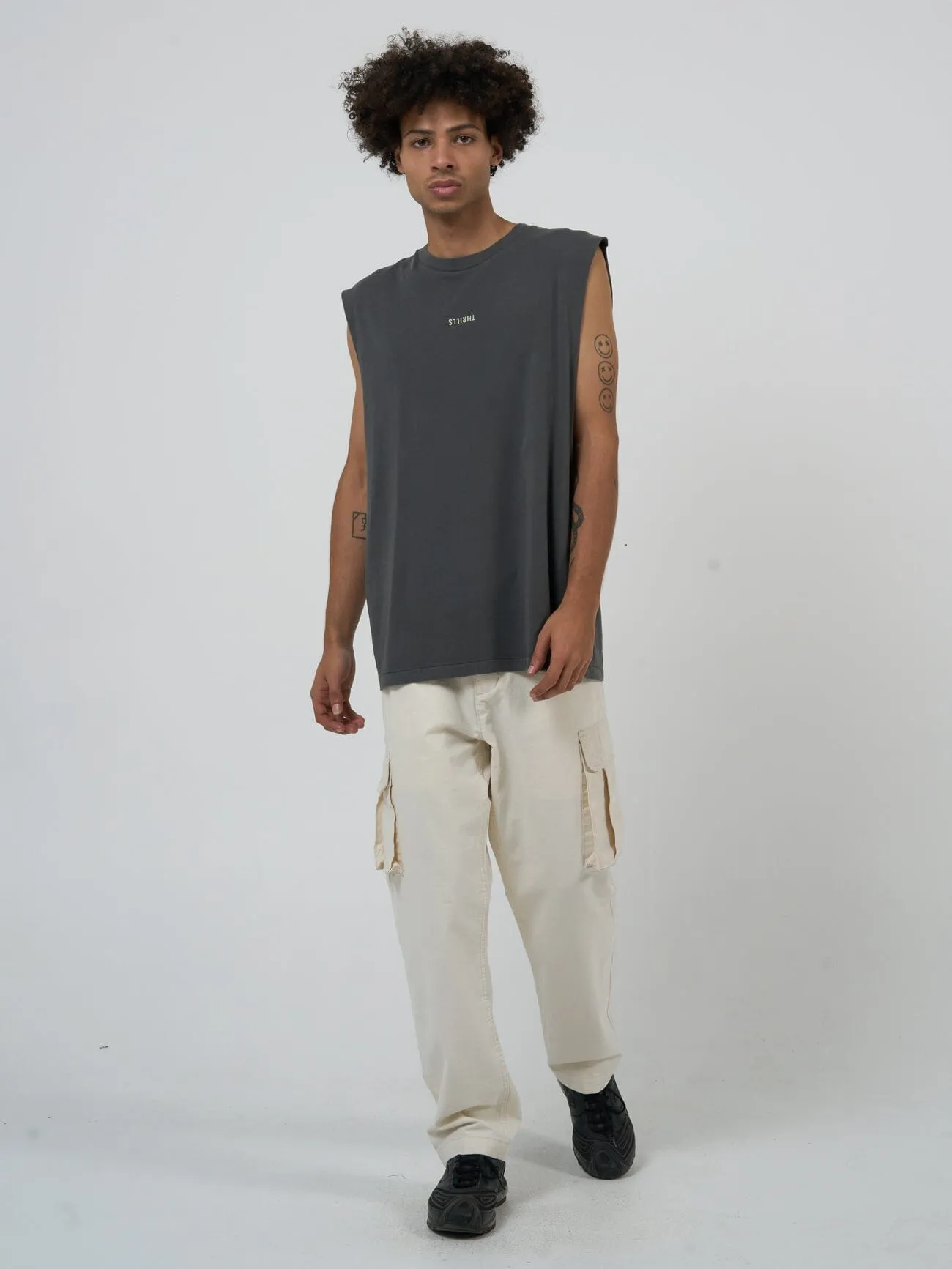 Minimal Thrills Merch Fit Muscle Tee - Merch Black