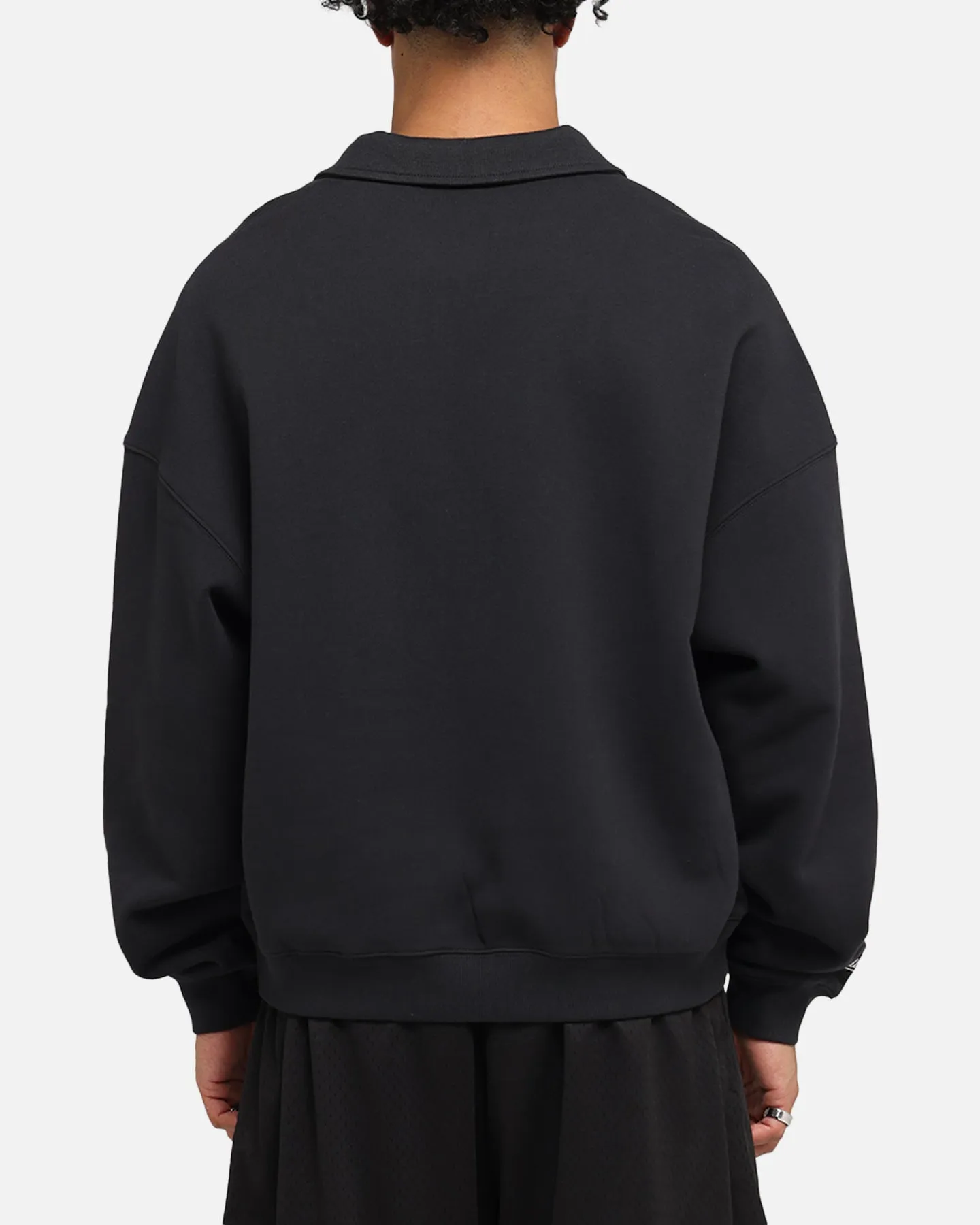 Mitchell & Ness New York Knicks Boxy Quarter Zip Crewneck Faded Black