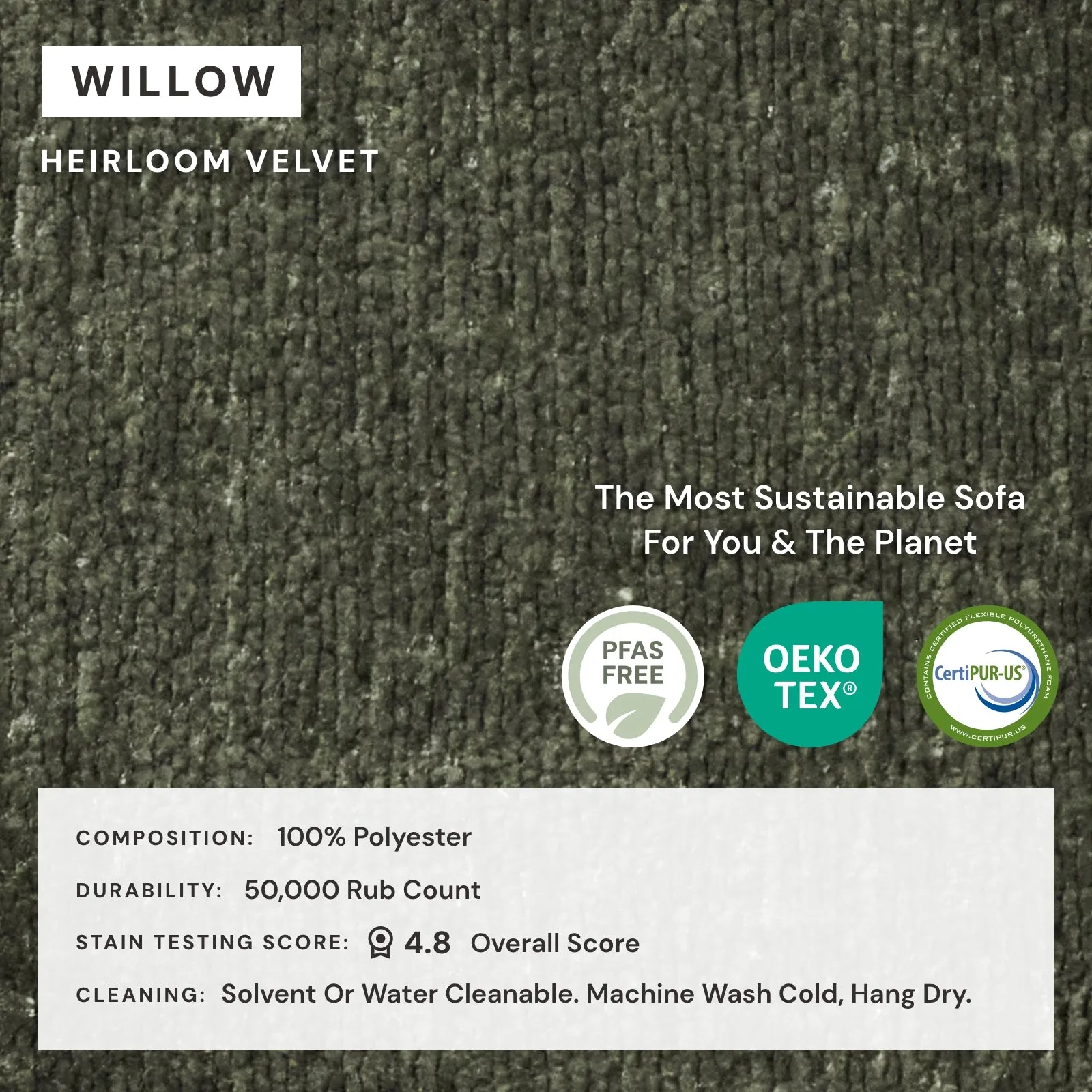 Modular Performance 7-Seater U-Sectional in Willow | Deluxe Blend
