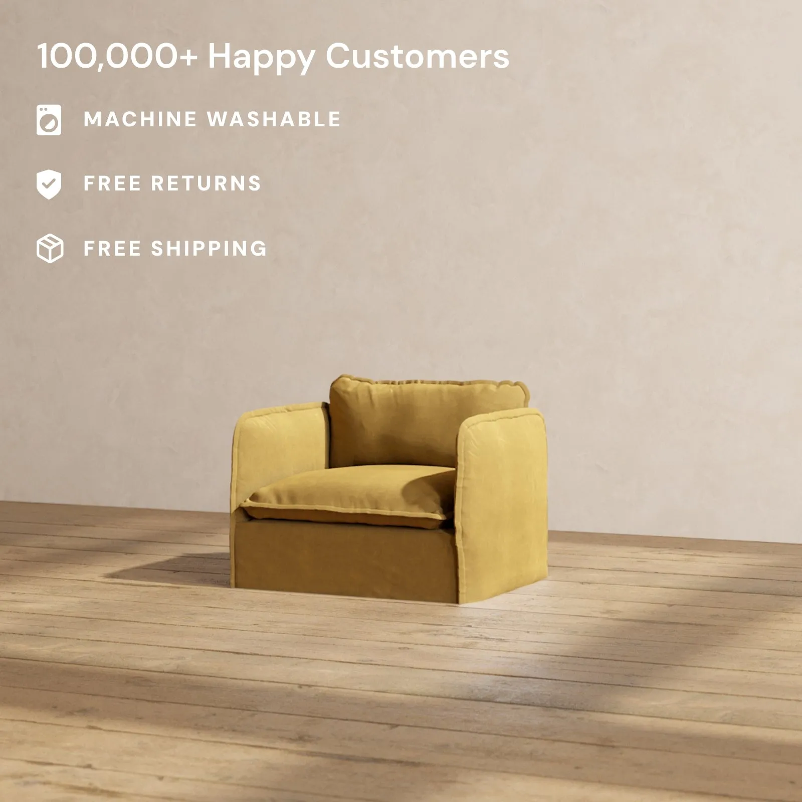Modular Performance Armchair in Toffee | Deluxe Blend
