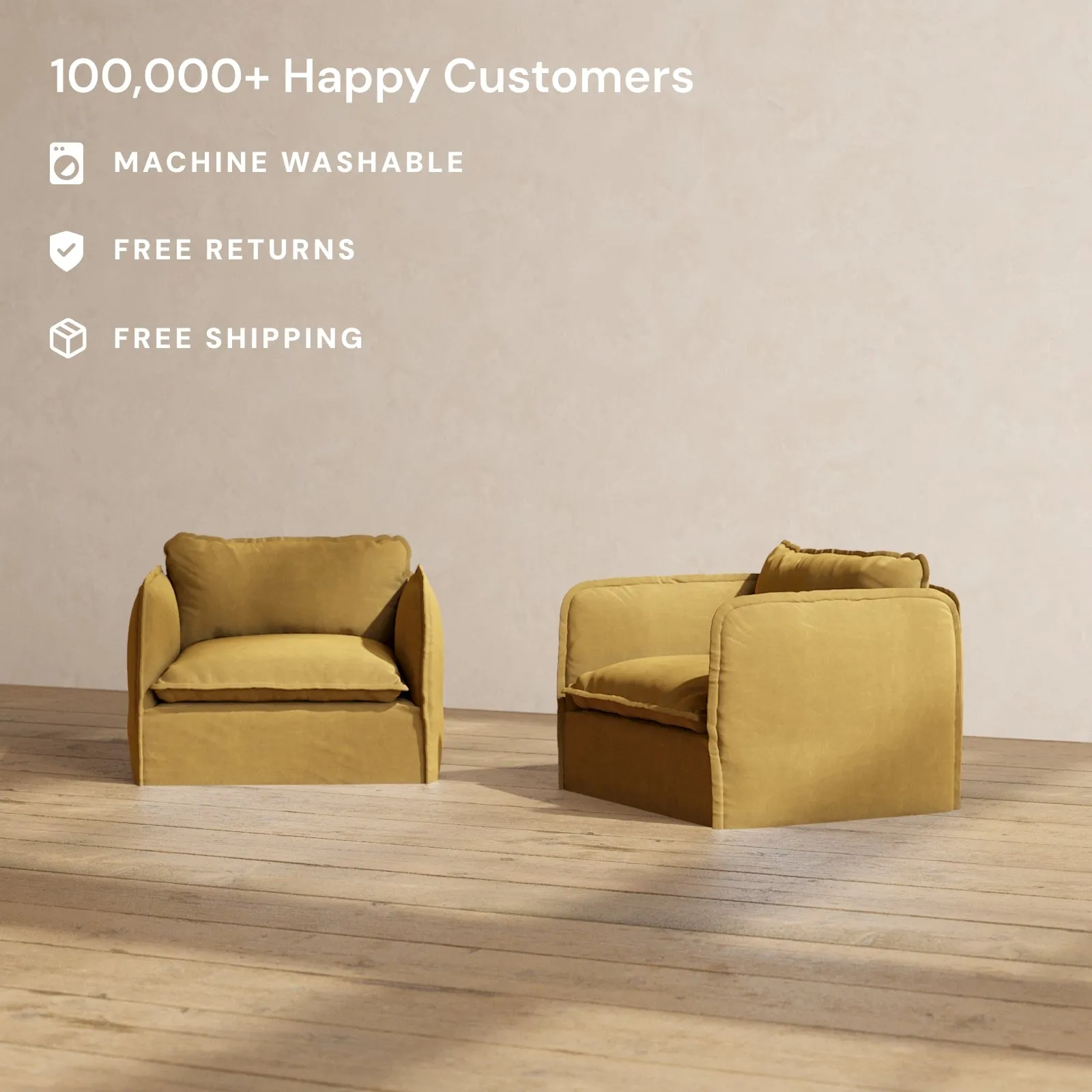 Modular Performance Armchair Set in Toffee | Deluxe Blend