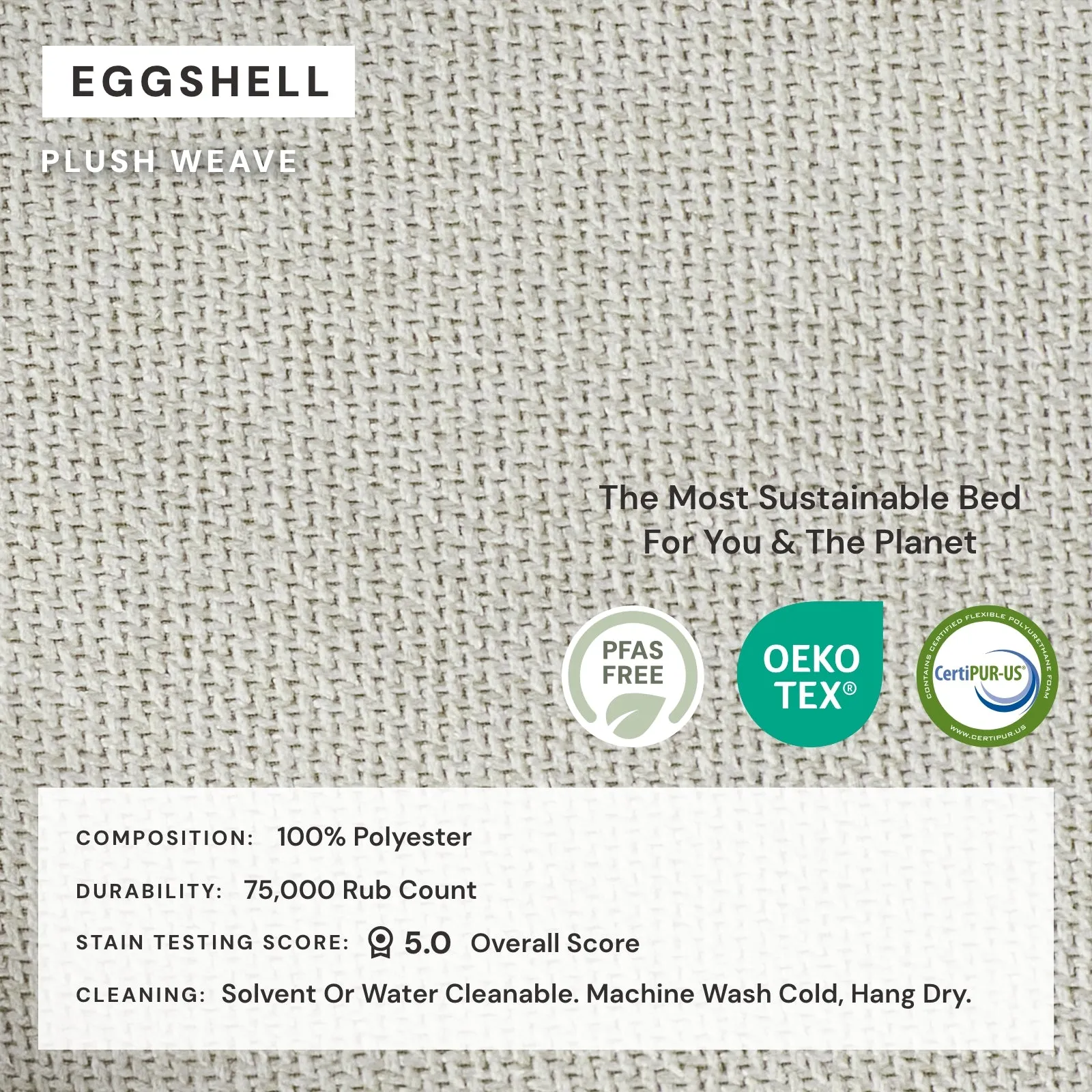 Modular Performance Armless Chair in Eggshell | Deluxe Blend