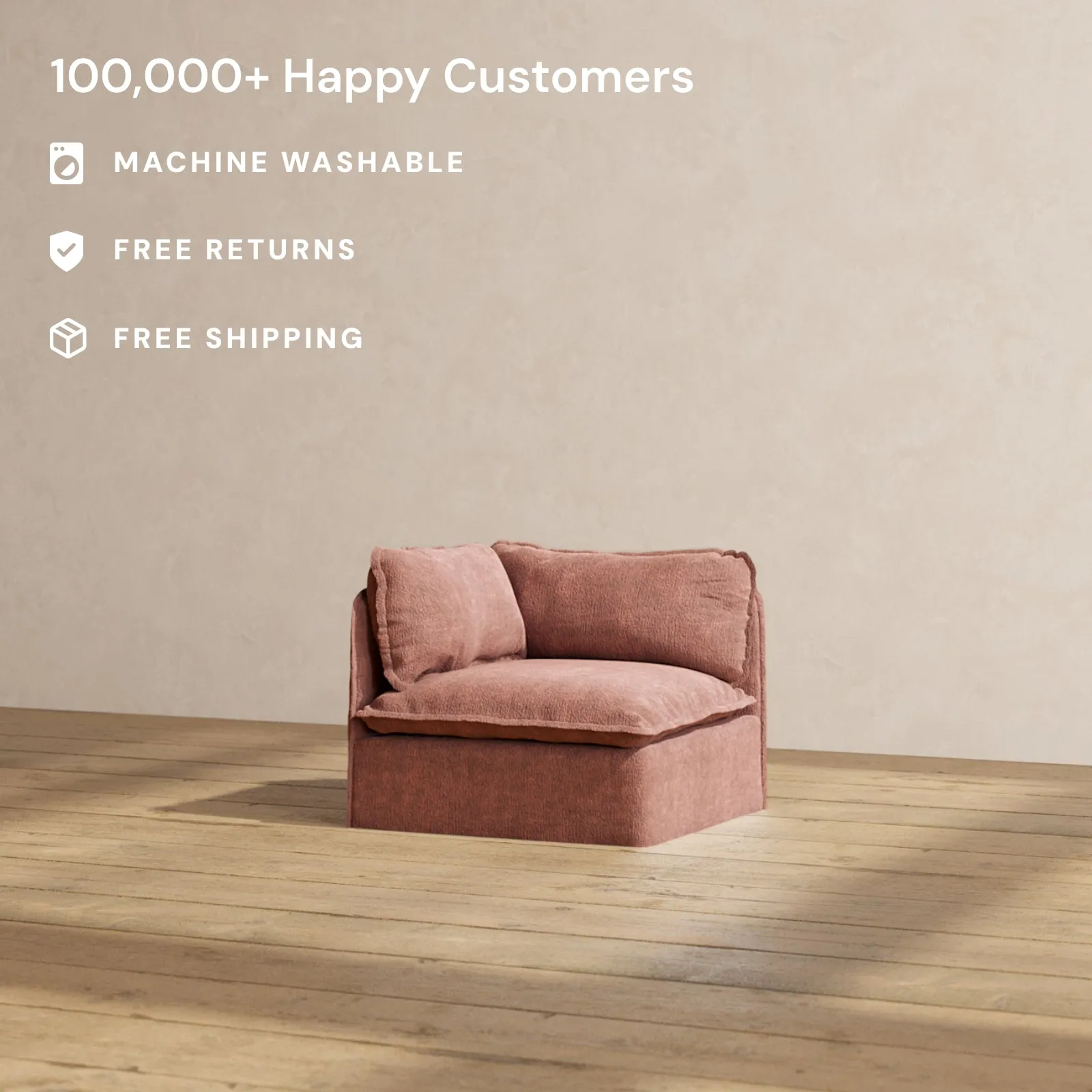 Modular Performance Corner Chair in Chestnut | Deluxe Blend