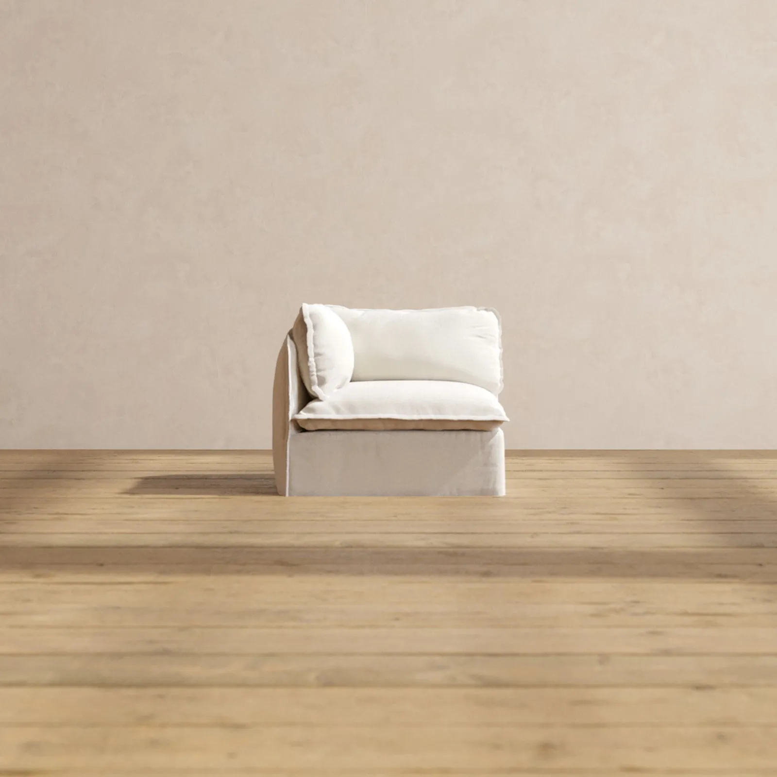 Modular Performance Corner Chair in Flour | Deluxe Blend