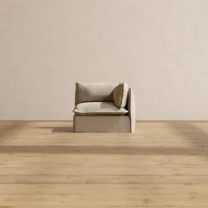 Modular Performance End Chair in Dune | Deluxe Blend