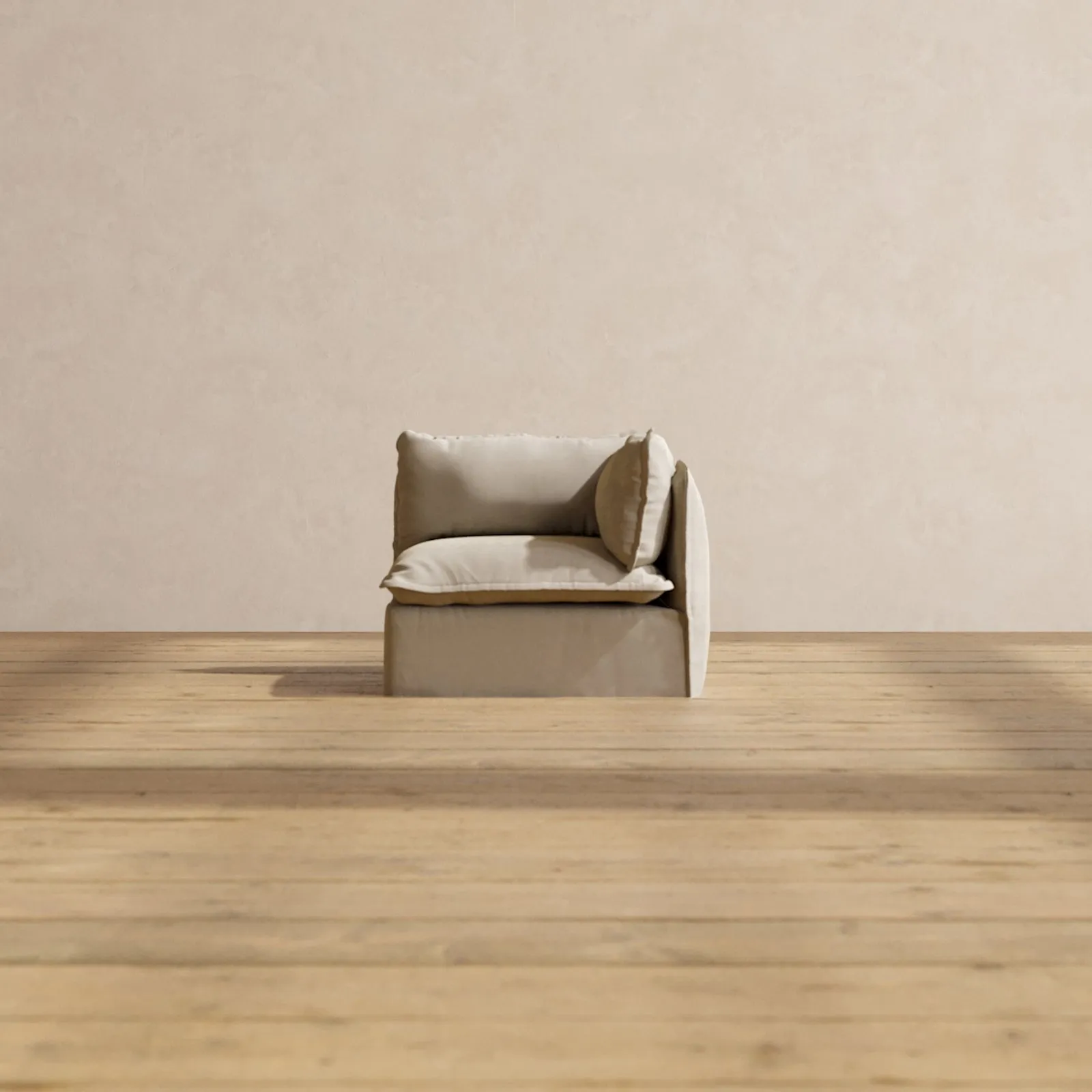 Modular Performance End Chair in Dune | Deluxe Blend