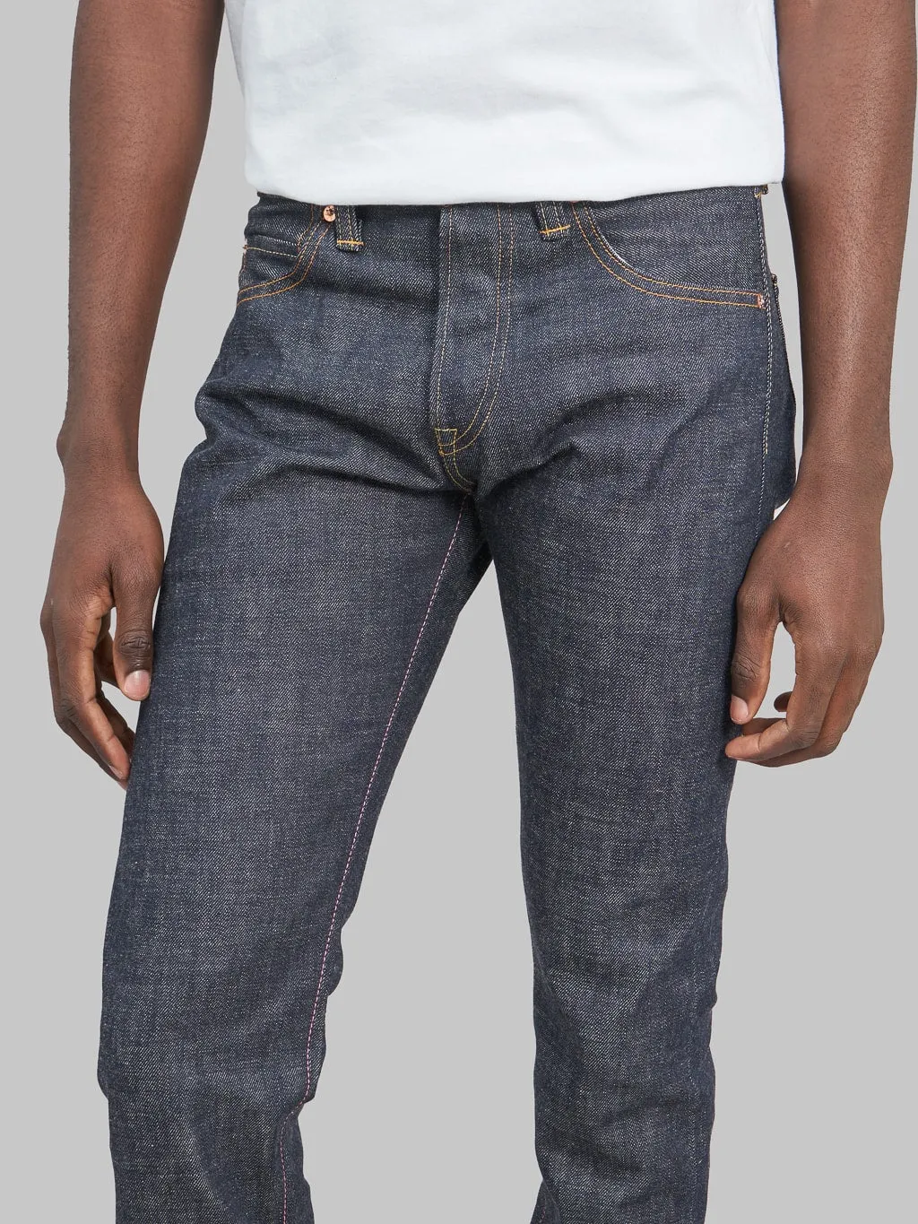 Momotaro 0306-40 14.7oz Legacy Blue Tight Tapered Jeans