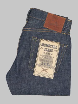 Momotaro 0306-40 14.7oz Legacy Blue Tight Tapered Jeans