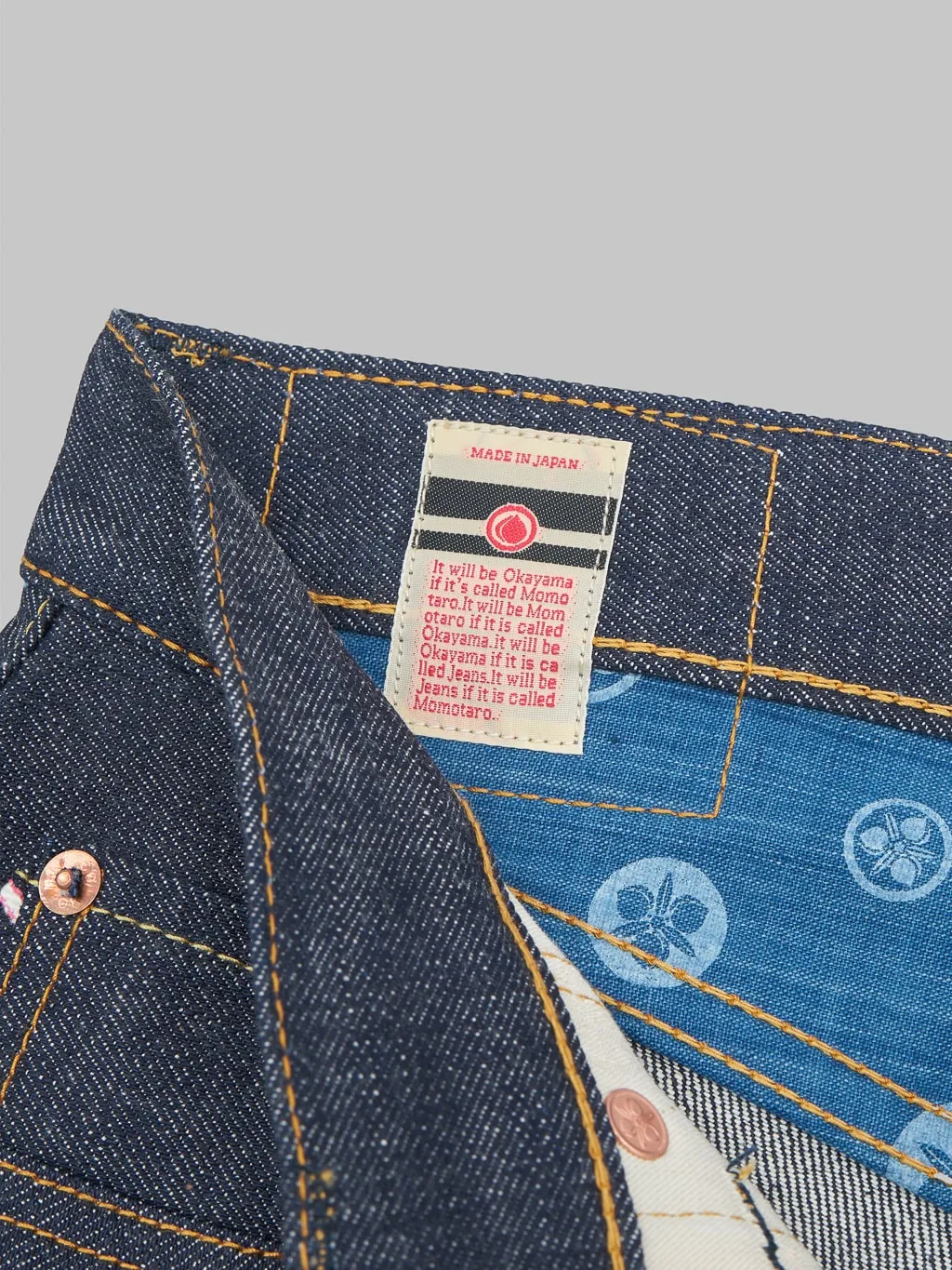 Momotaro 0306-40 14.7oz Legacy Blue Tight Tapered Jeans