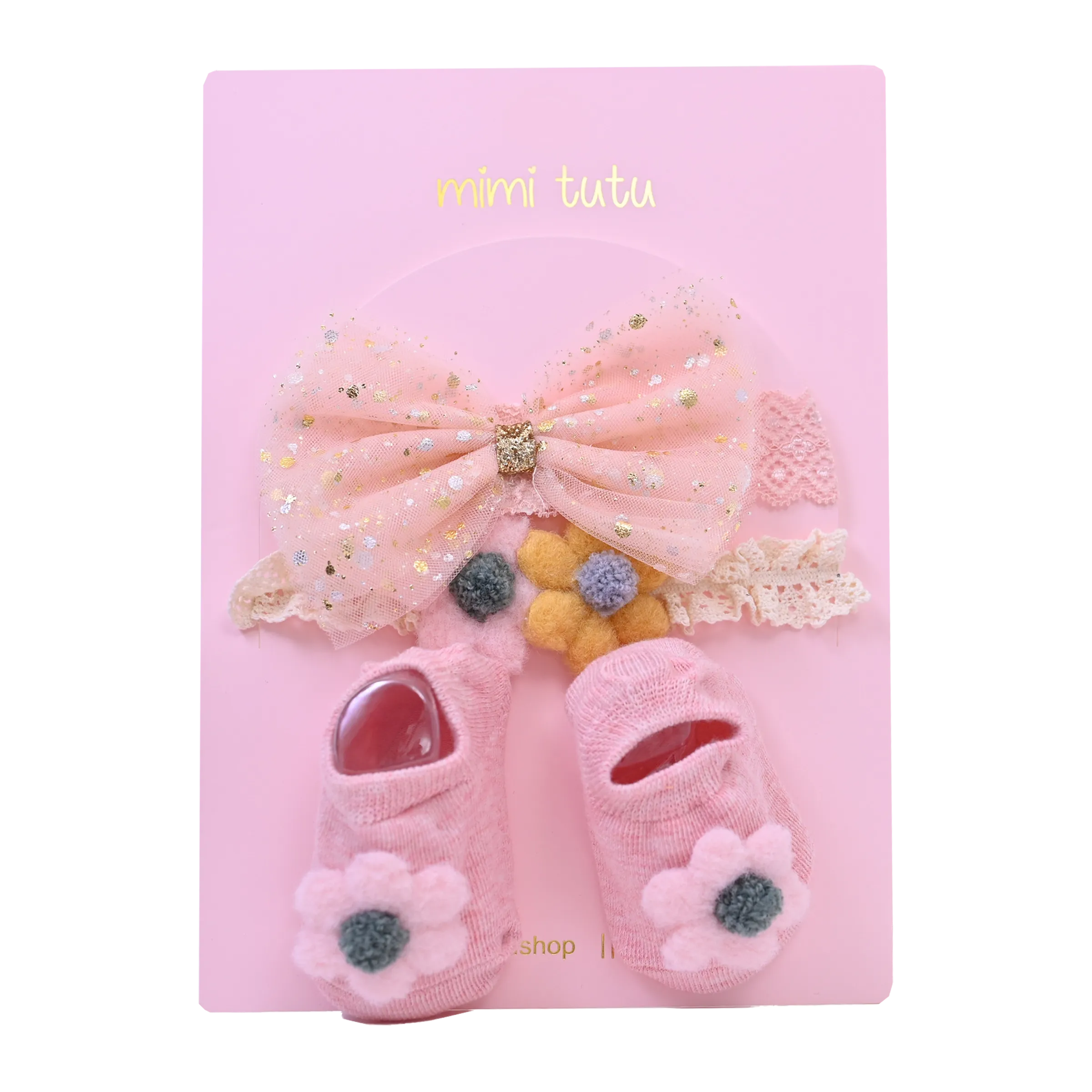 Multicolor Flower and Bow Gift Set
