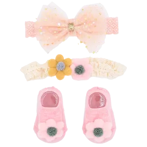 Multicolor Flower and Bow Gift Set