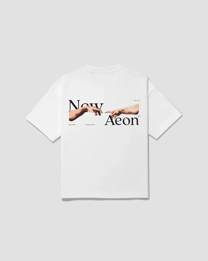 NAEON CREATION OF ADAM HEAVYWEIGHT TEE WHITE
