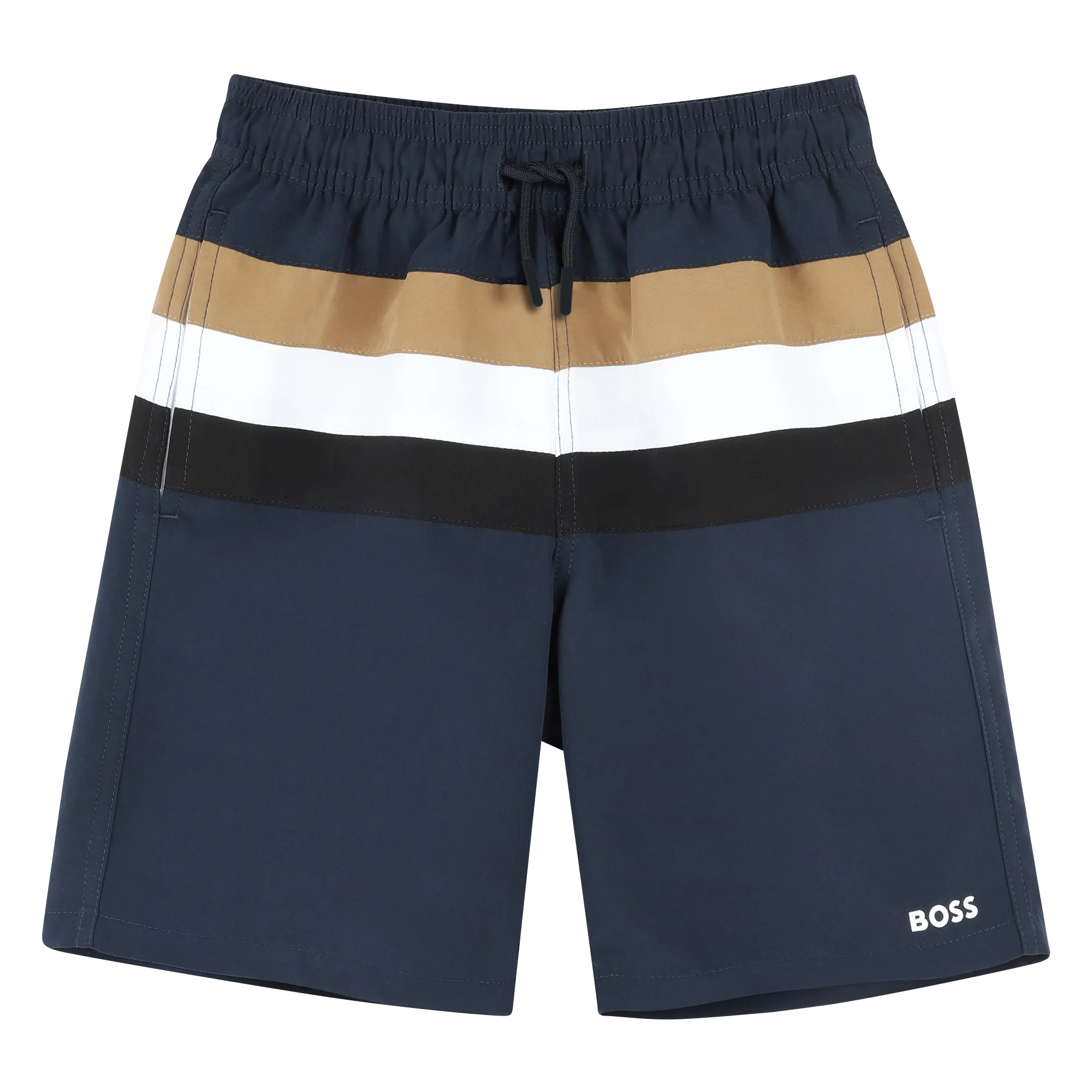 Navy Colorblock Swim Shorts