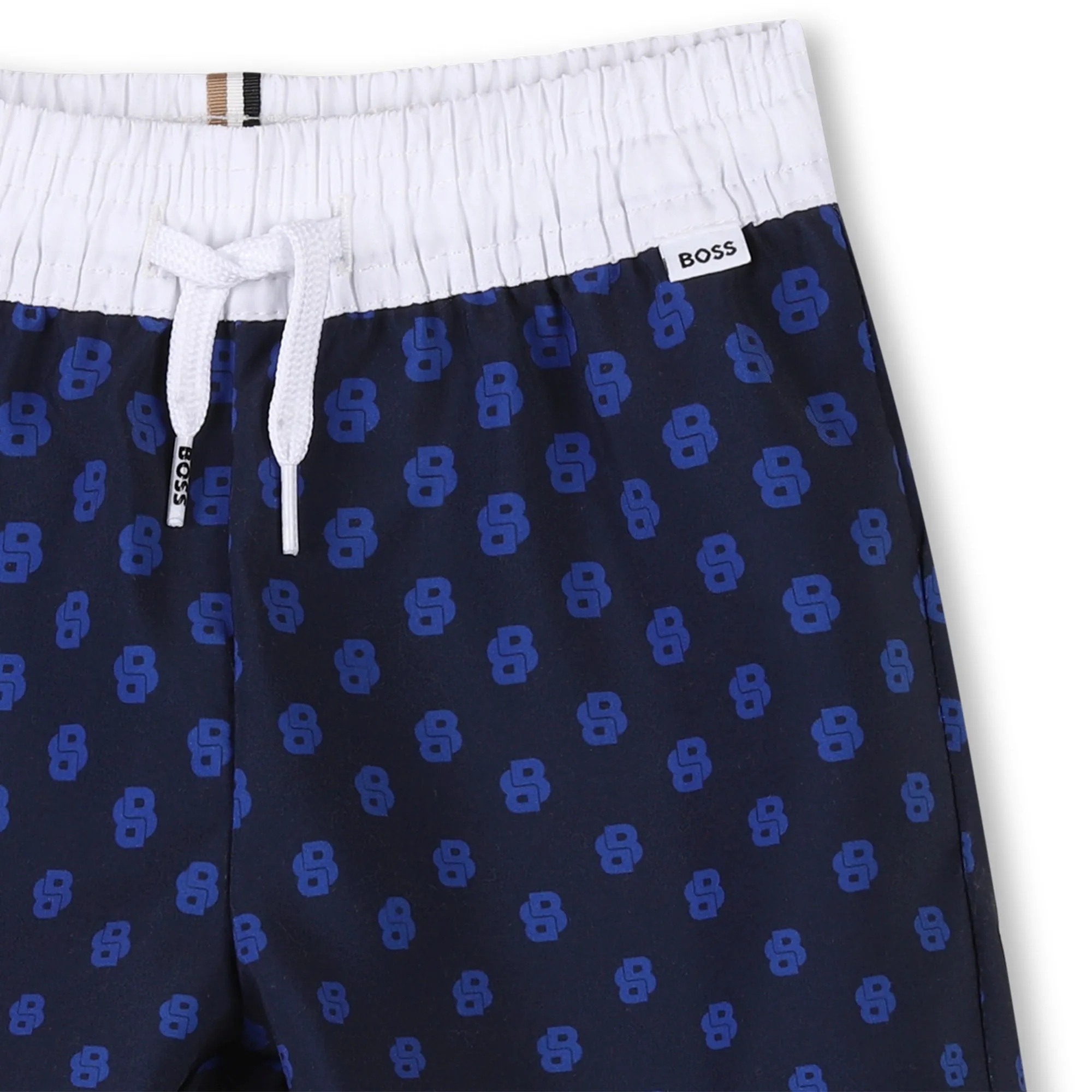 Navy Pattern Swim Shorts