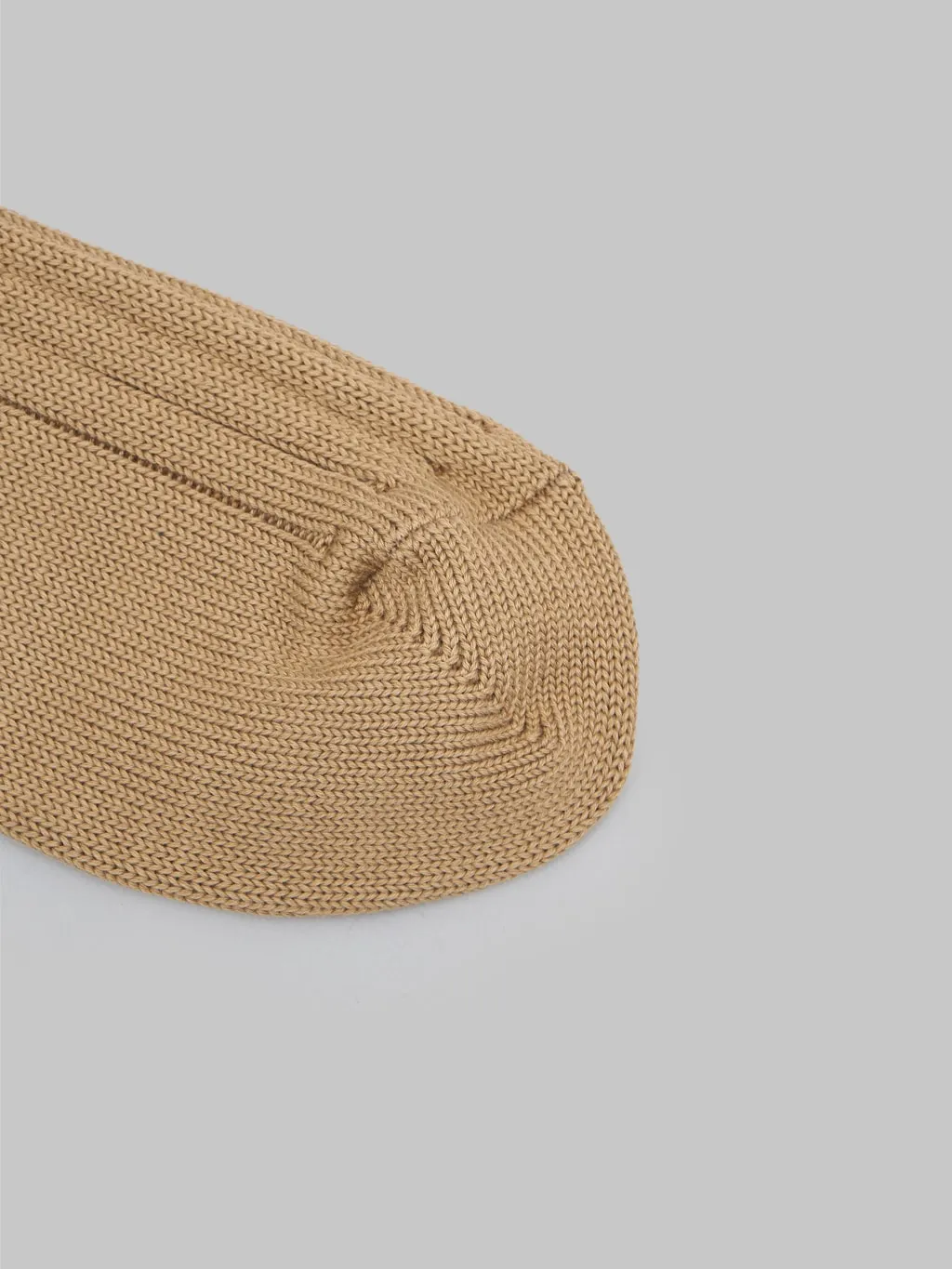 Nishiguchi Kutsushita Egyptian Cotton Ribbed Socks Café Au Lait