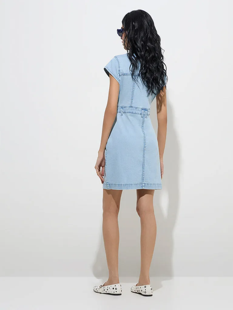 Nuon Blue Bodycon Denim Dress