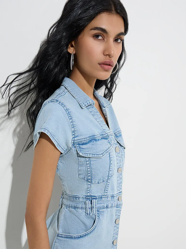 Nuon Blue Bodycon Denim Dress