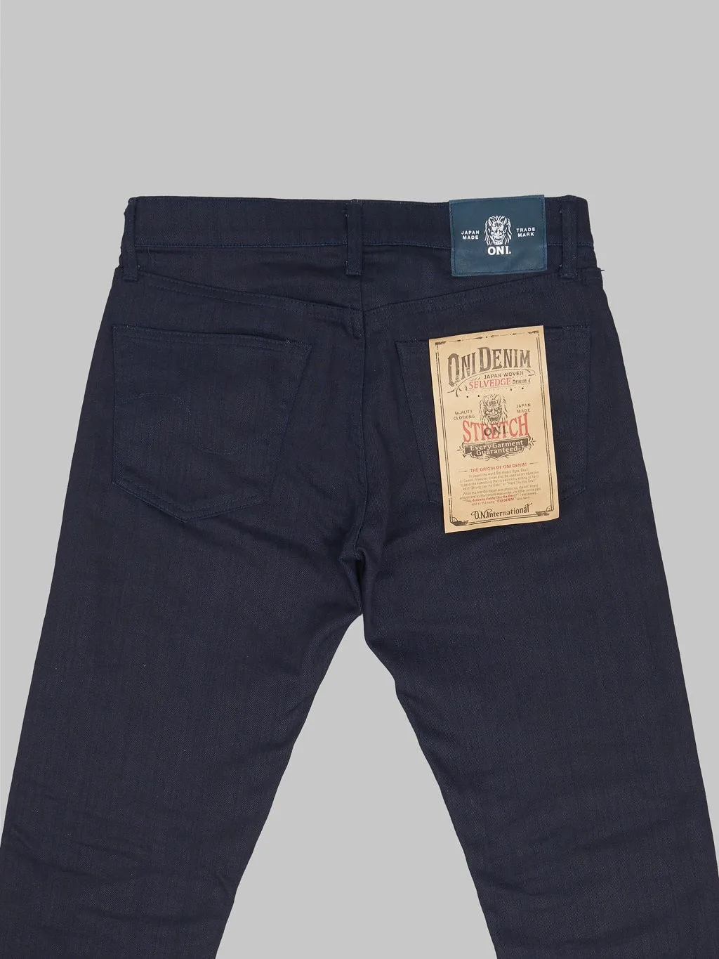 ONI Denim 526S-IDBK High Power Stretch Denim 11oz Semi Tight Straight Jeans