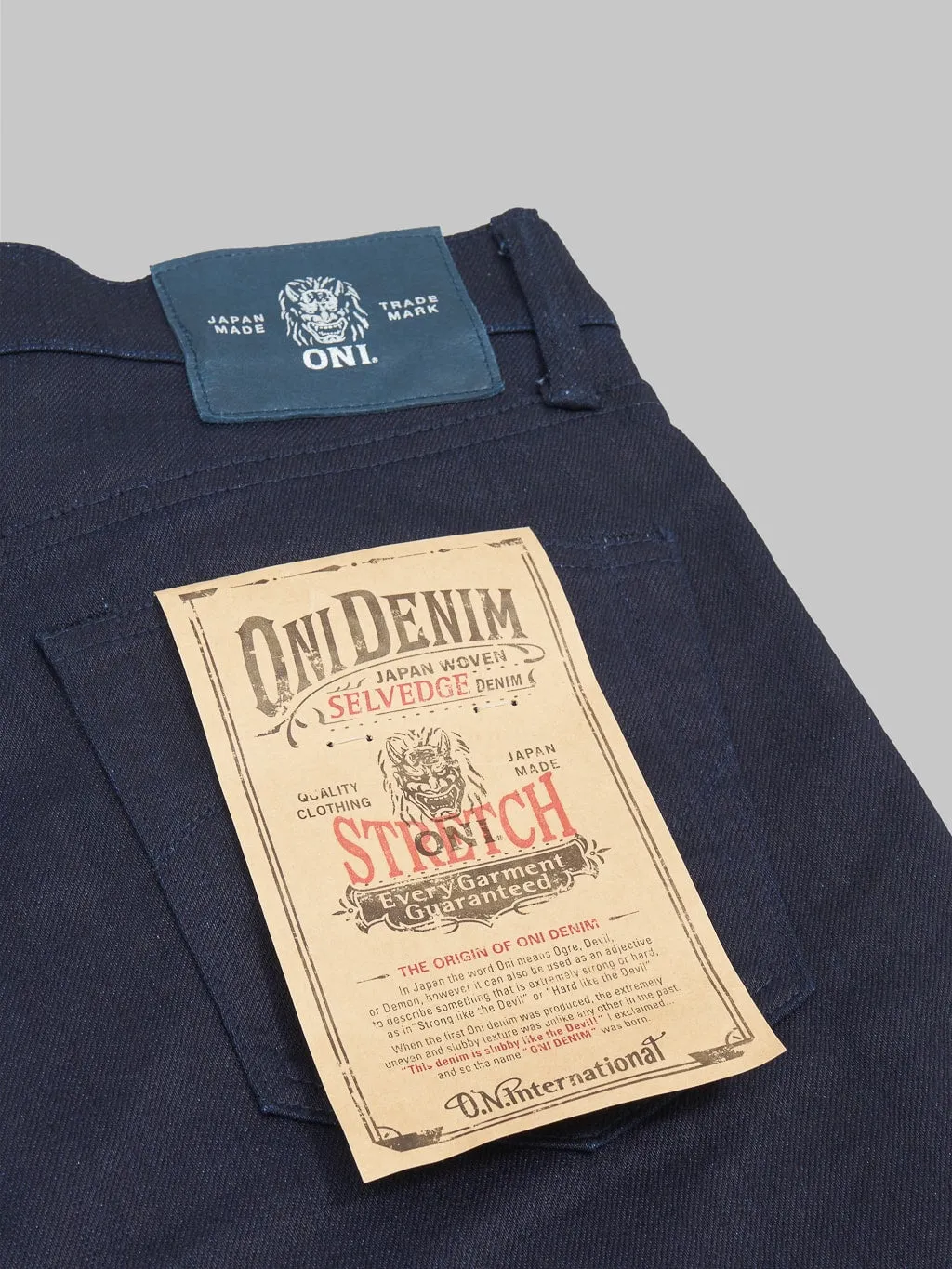 ONI Denim 526S-IDBK High Power Stretch Denim 11oz Semi Tight Straight Jeans
