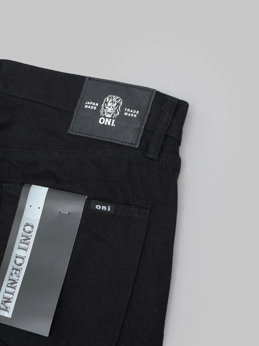 ONI Denim 566-13BK Jet Black Denim 13oz Semi-Tight Straight Jeans