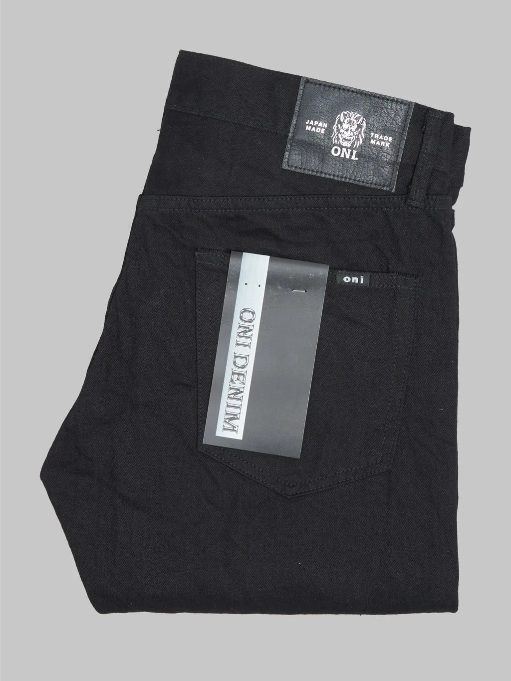 ONI Denim 566-13BK Jet Black Denim 13oz Semi-Tight Straight Jeans