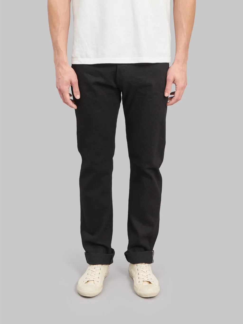 ONI Denim 566-13BK Jet Black Denim 13oz Semi-Tight Straight Jeans