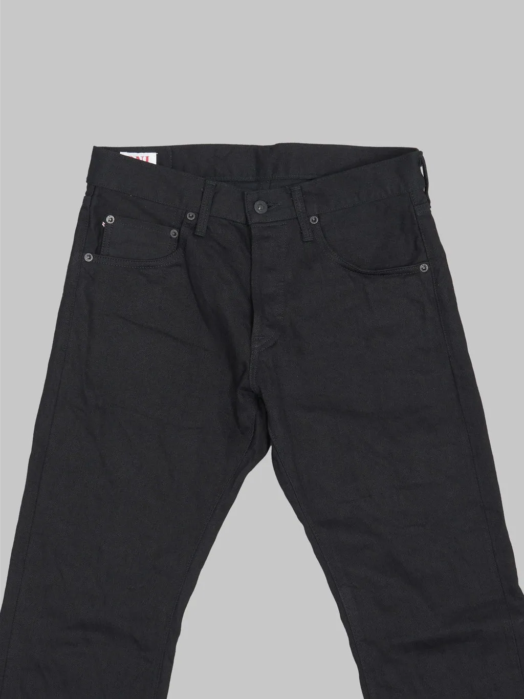 ONI Denim 566-13BK Jet Black Denim 13oz Semi-Tight Straight Jeans