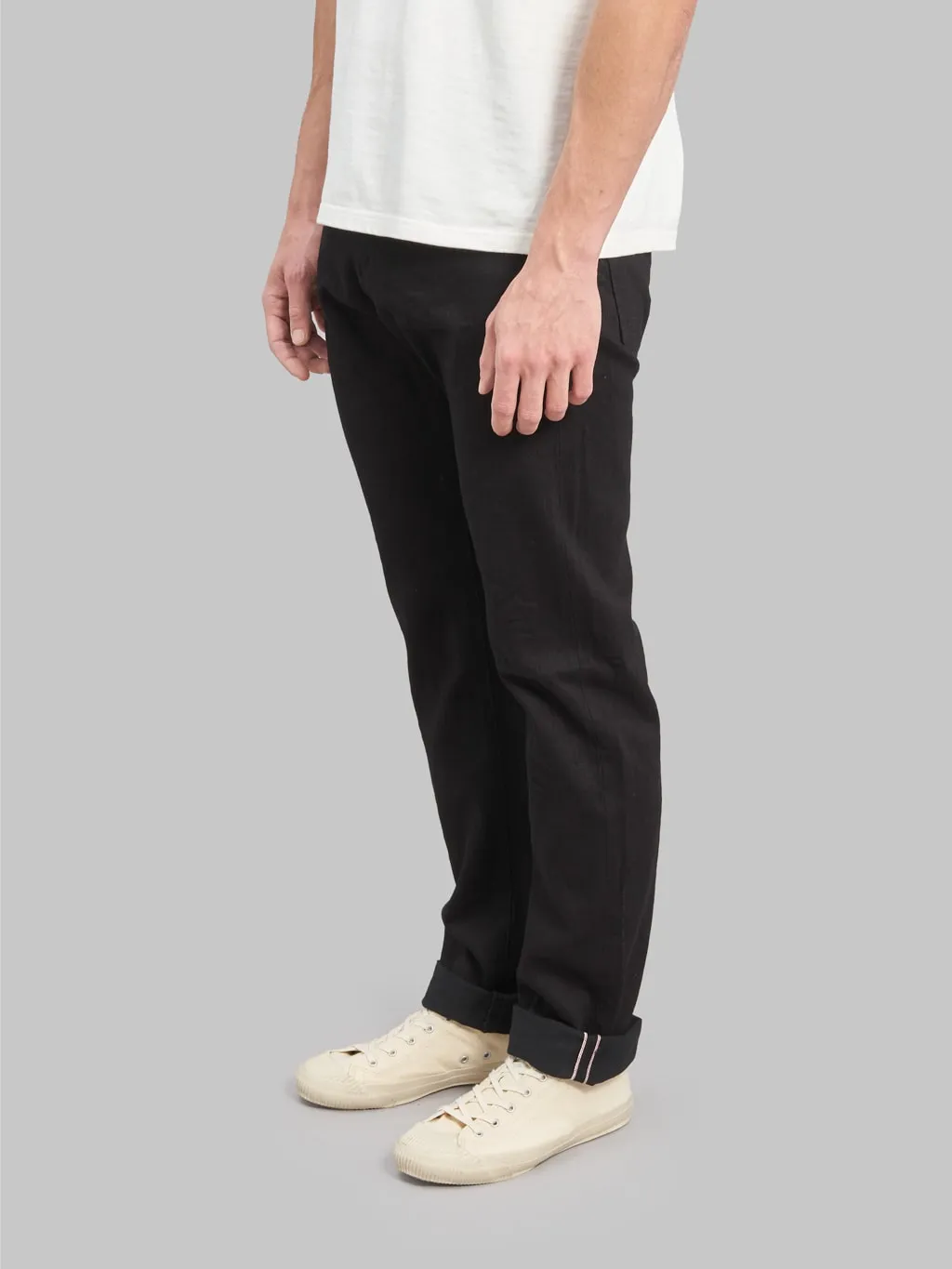 ONI Denim 566-13BK Jet Black Denim 13oz Semi-Tight Straight Jeans
