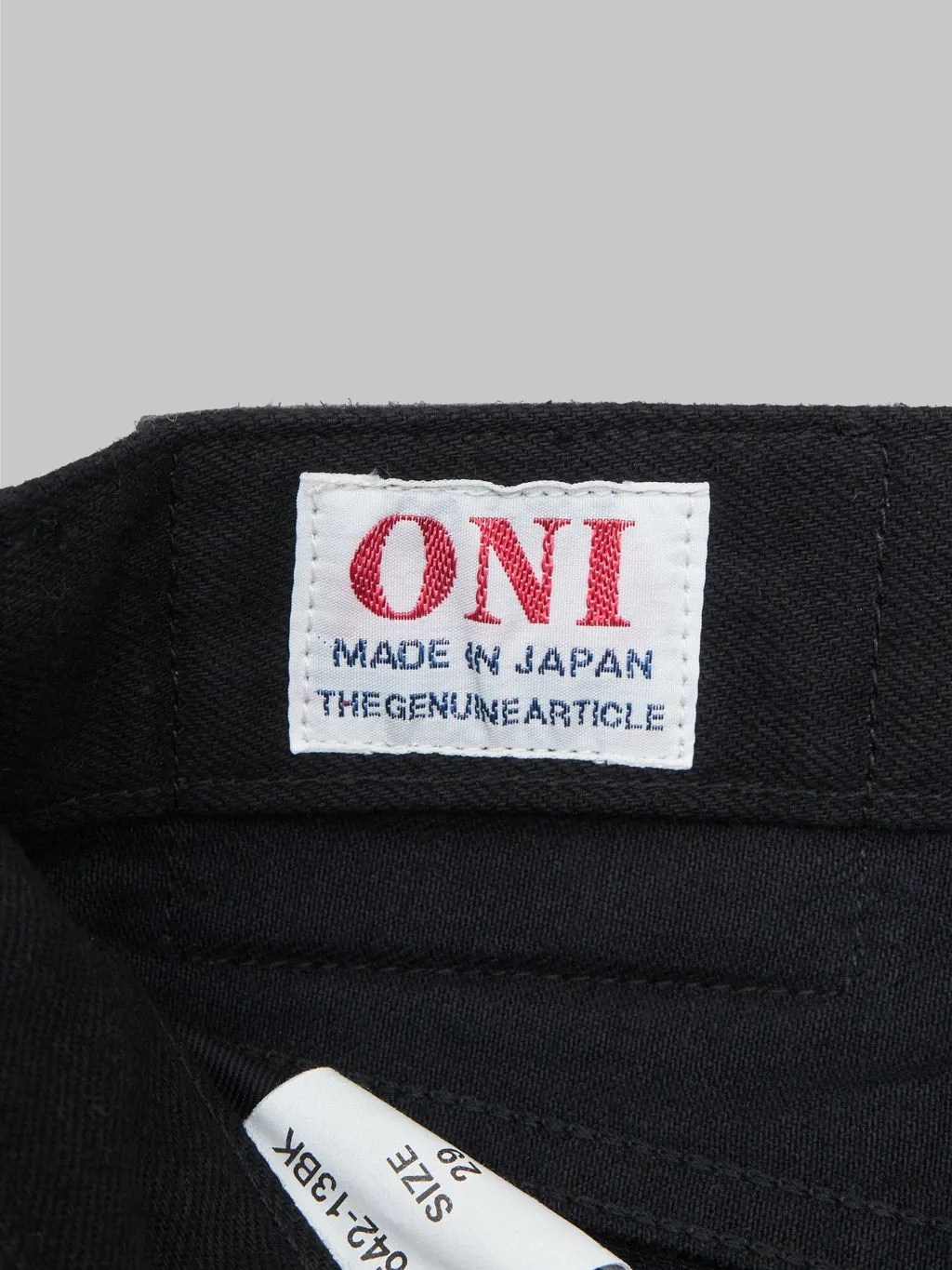 ONI Denim 566-13BK Jet Black Denim 13oz Semi-Tight Straight Jeans