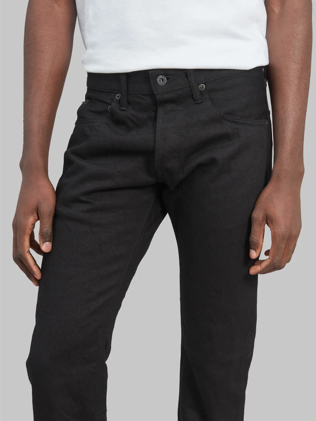 ONI Denim 642-13BK Jet Black Denim 13oz Relaxed Tapered Jeans