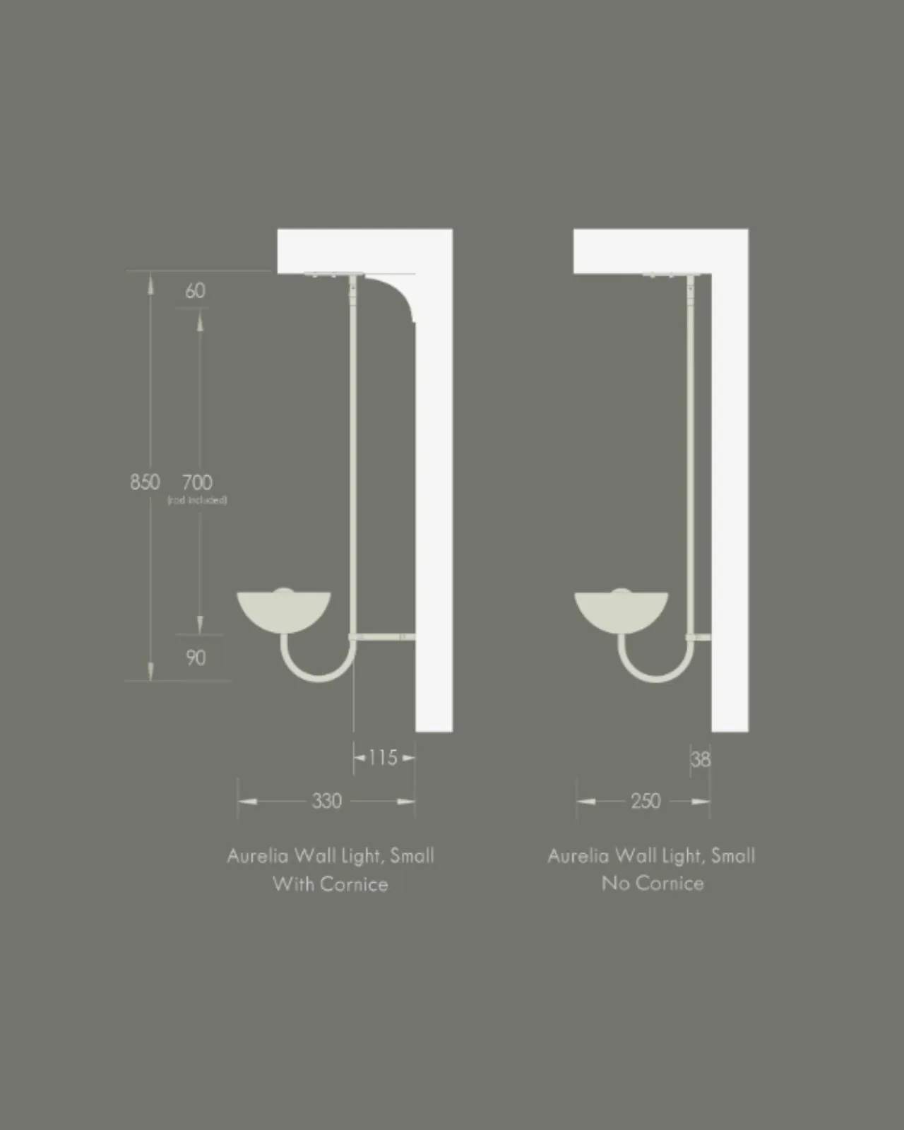 Onyx Stone Suspended Wall Light | Aurelia