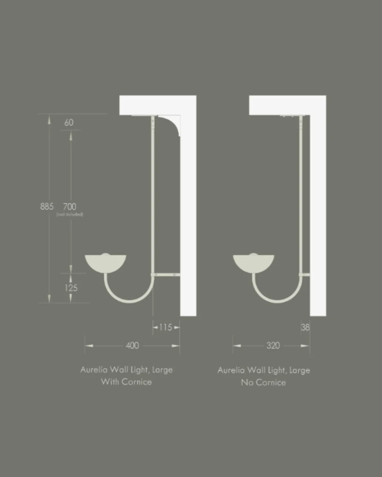 Onyx Stone Suspended Wall Light | Aurelia